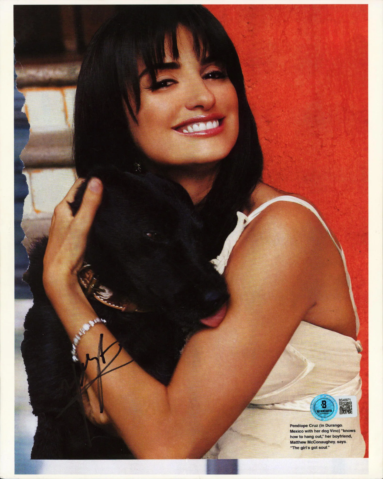 Penelope Cruz Vanilla Sky Authentic Signed 8.5x11 Vertical Photo BAS #BS40971 - Image 2