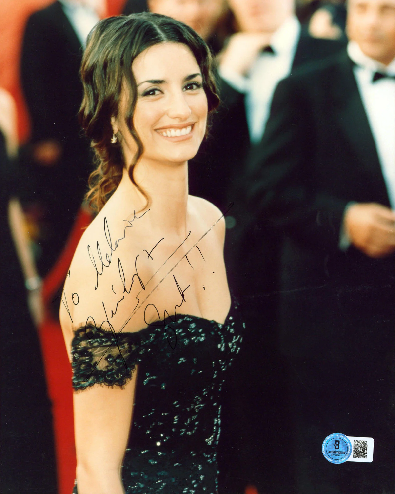 Penelope Cruz Vanilla Sky "To Melanie" Authentic Signed 8x10 Photo BAS #BR43962 - Image 2