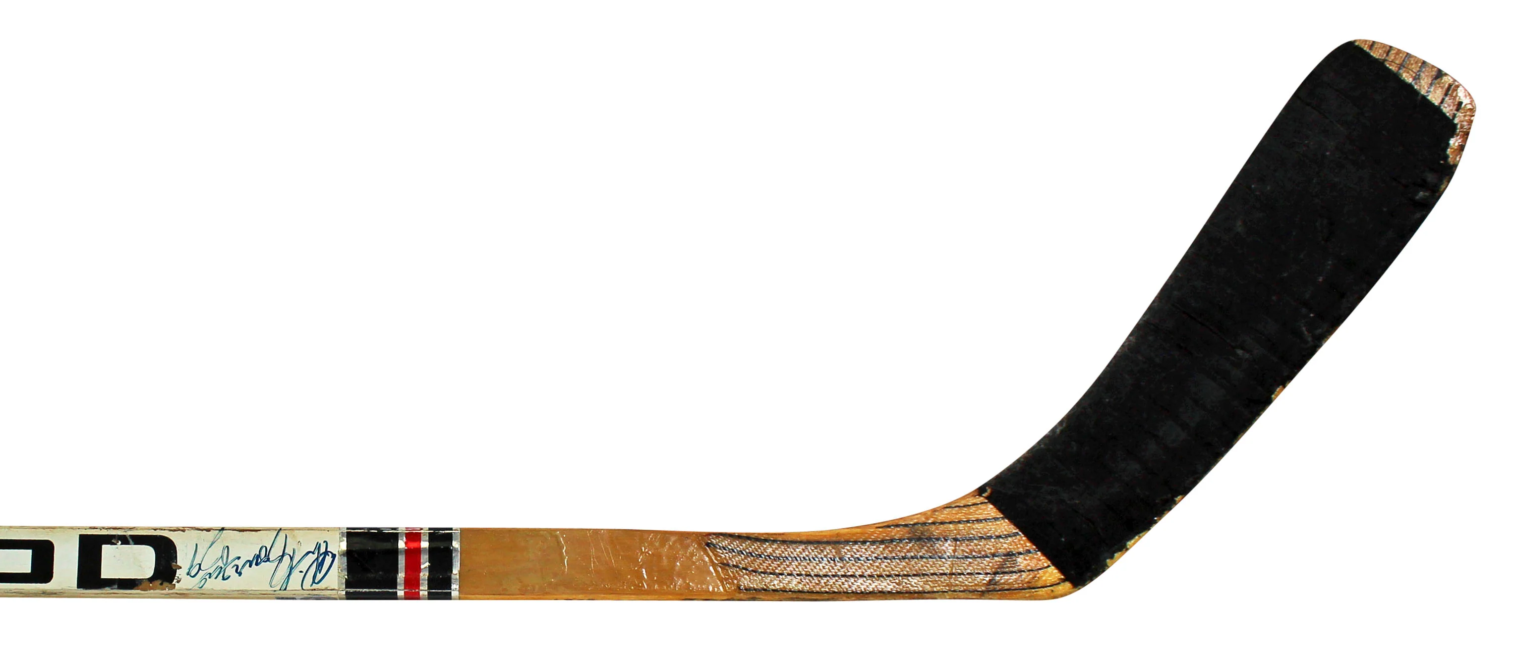 Penguins Phil Bourque Signed Game Used Sher-Wood Hockey Stick BAS #BA74064 - Image 7