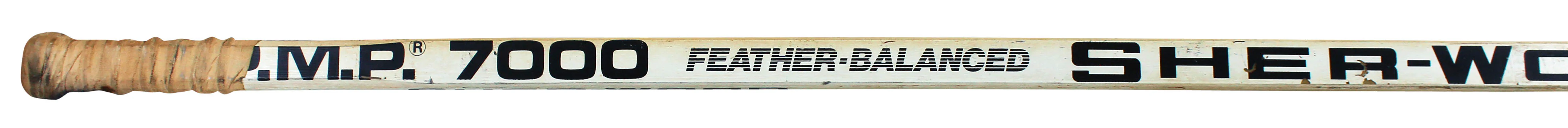 Penguins Phil Bourque Signed Game Used Sher-Wood Hockey Stick BAS #BA74064 - Image 9