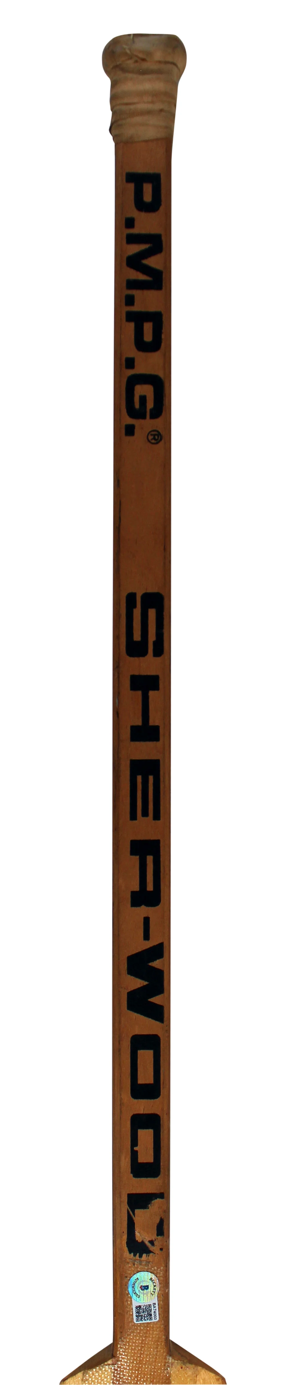 Penguins Wendell Young Signed Game Used Sher-Wood P.M.P.G. Hockey Stick BAS - Image 10