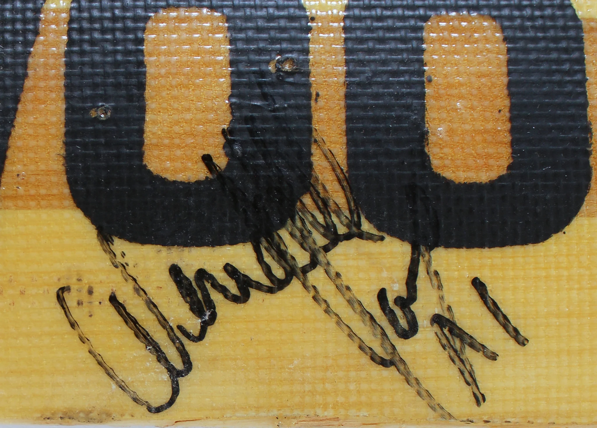 Penguins Wendell Young Signed Game Used Sher-Wood P.M.P.G. Hockey Stick BAS - Image 3