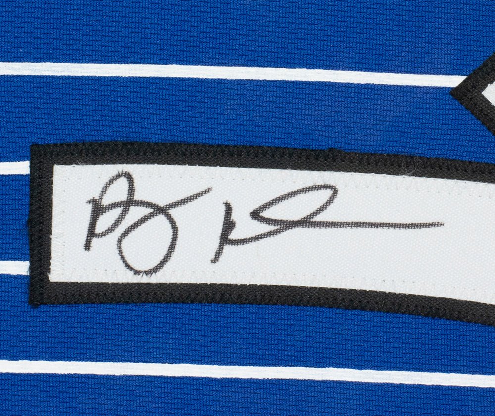 Penny Hardaway Orlando Signed Framed Blue Basketball Jersey PSA ITP - Image 2