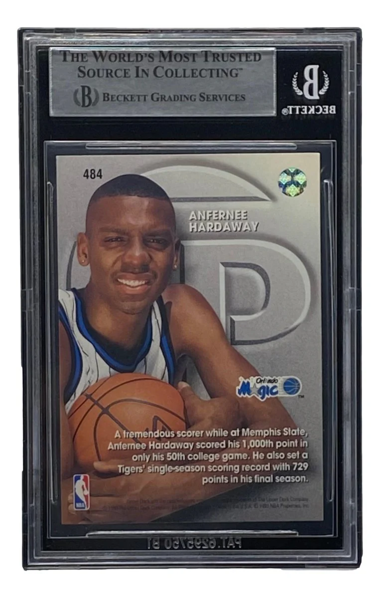 Penny Hardaway Signed Slabbed Orlando Magic 1993-94 Upper Deck #484 BAS - Image 2