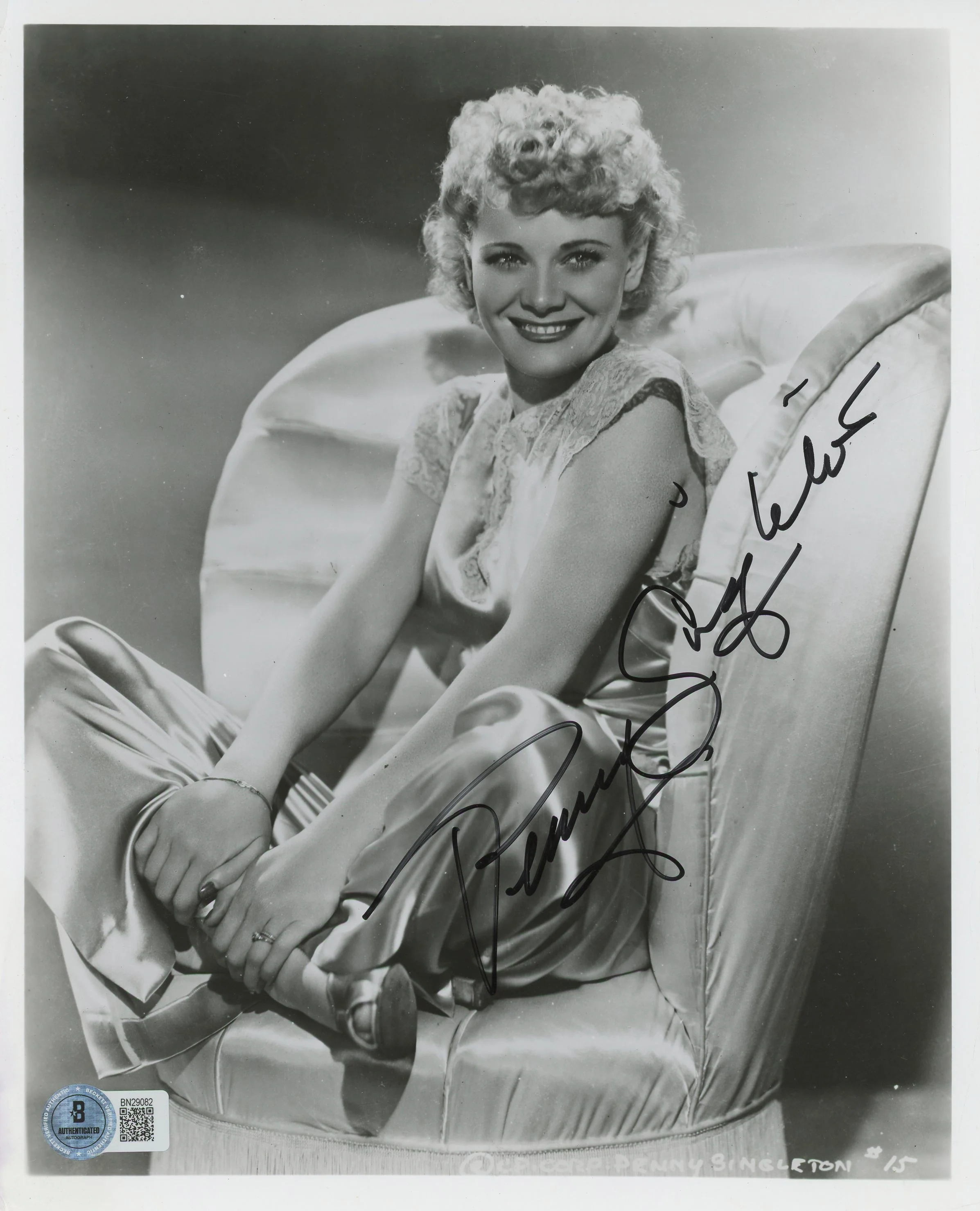 Penny Singleton After the Thin Man Authentic Signed 8x10 Photo BAS #BN29082 - Image 2