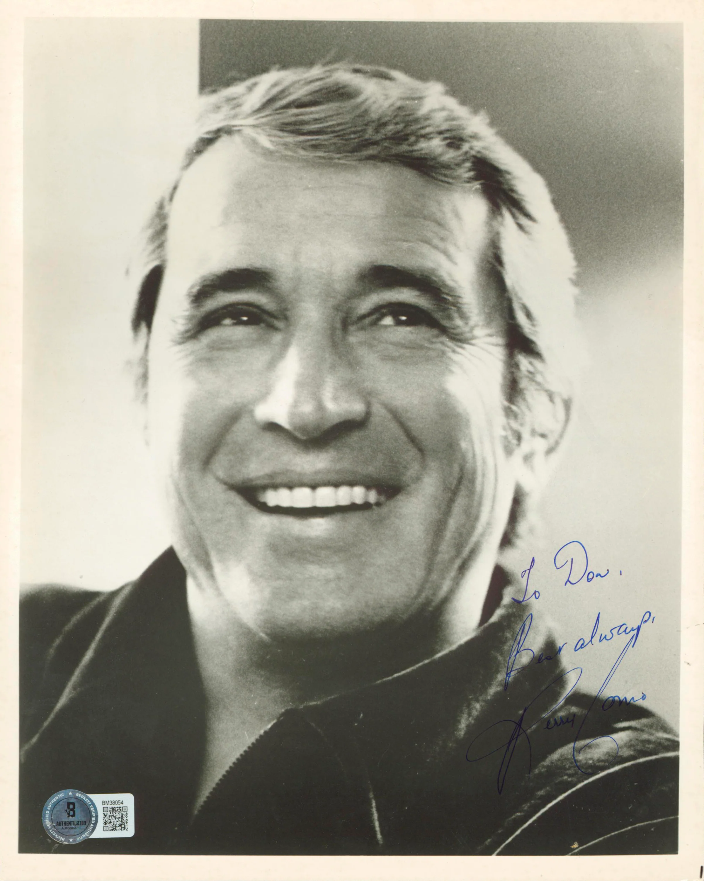 Perry Como Perry Como's Kraft Music Hall "To Don" Signed 8x10 Photo BAS #BM38054