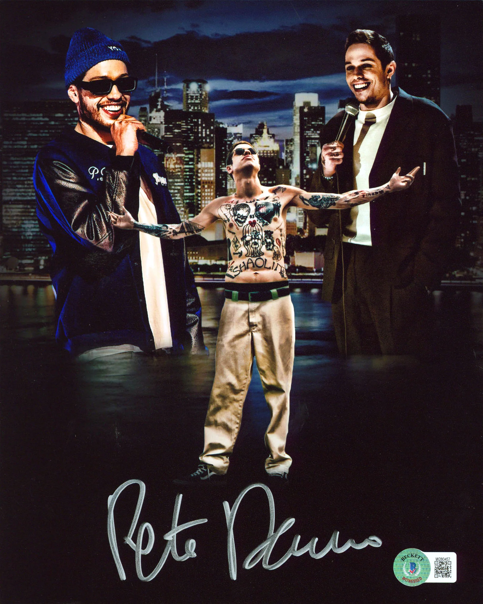Pete Davidson Comedian & Actor Authentic Signed 8x10 Collage Vertical Photo BAS - Image 2