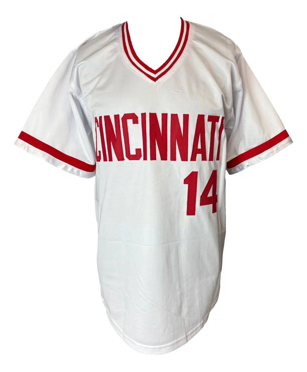 Pete Rose Cincinnatti Signed Autographed White Baseball Jersey 2 JSA - Image 3