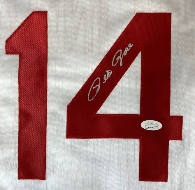 Pete Rose Cincinnati Signed White Baseball Jersey JSA Hologram - Image 2