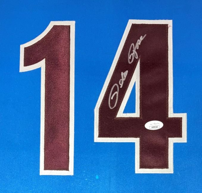 Pete Rose Philadelphia Signed Framed Blue Baseball Jersey JSA Hologram - Image 2