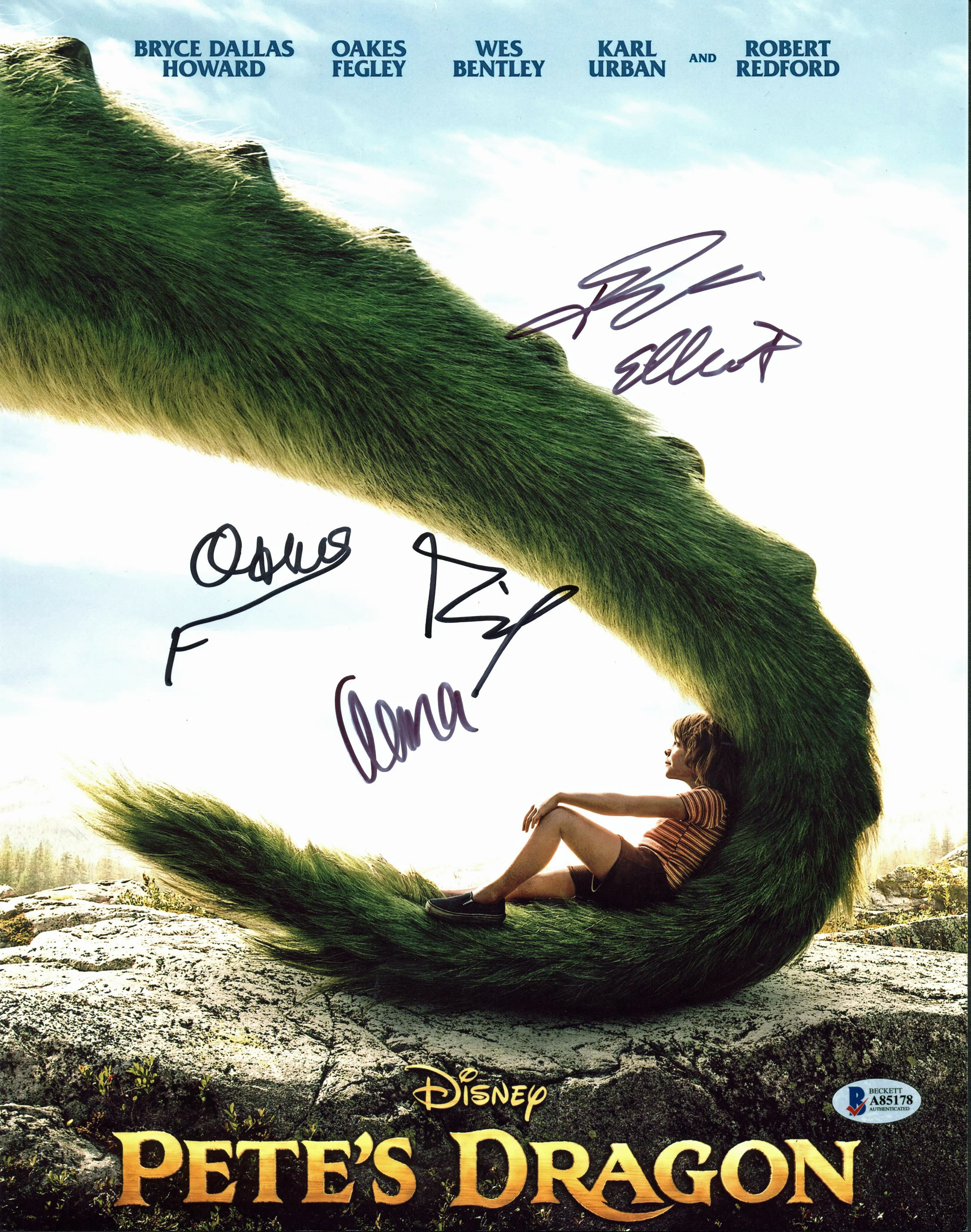 Pete's Dragon (Fegley, Kassir, +2) Authentic Signed 11x14 Photo BAS #A85178 - Image 2