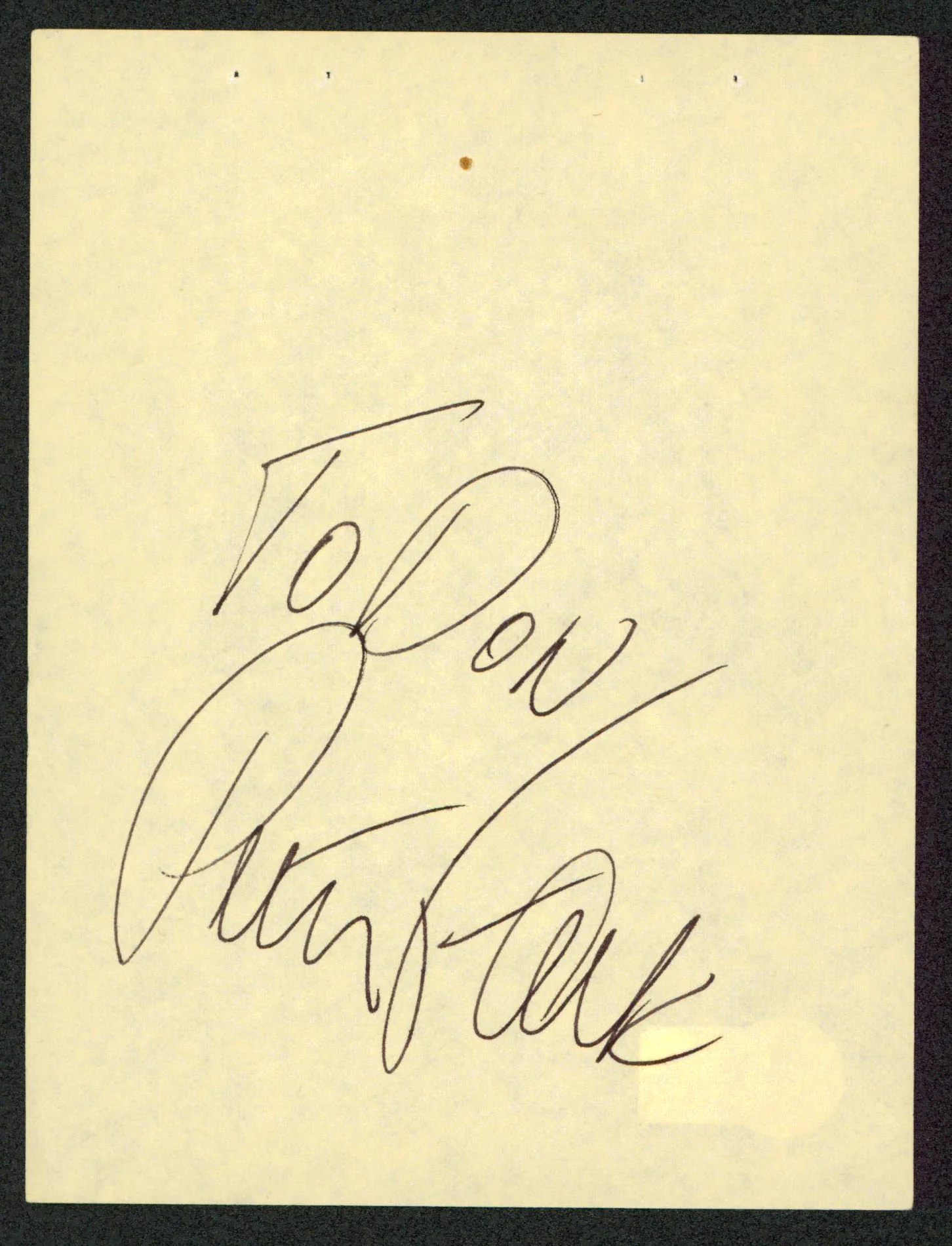 Peter Falk Columbo "To Don" Authentic Signed 4.5x6 Cut Signature BAS #BV03275