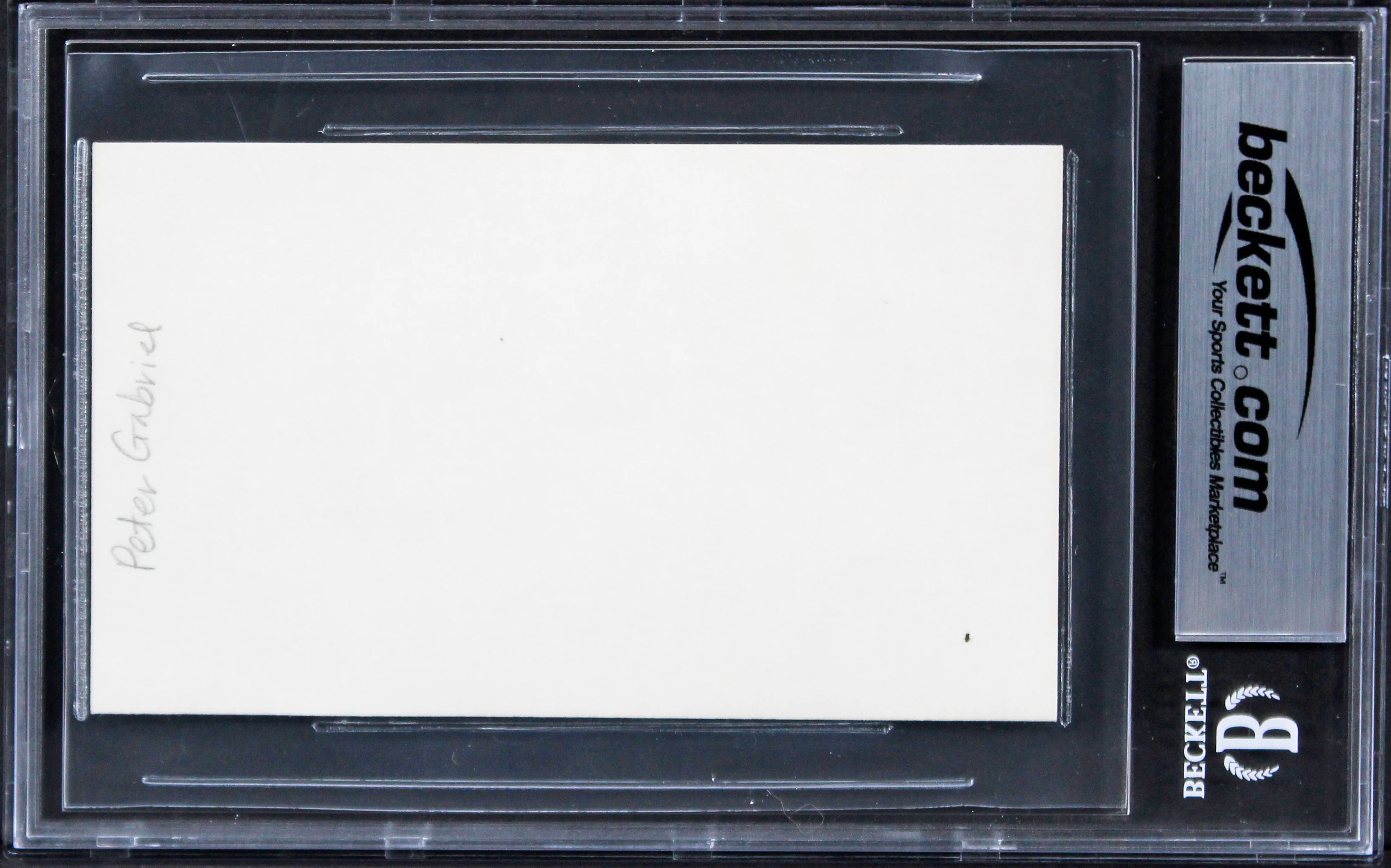 Peter Gabriel Genesis Authentic Signed 3x5 Index Card Autographed BAS Slabbed - Image 3