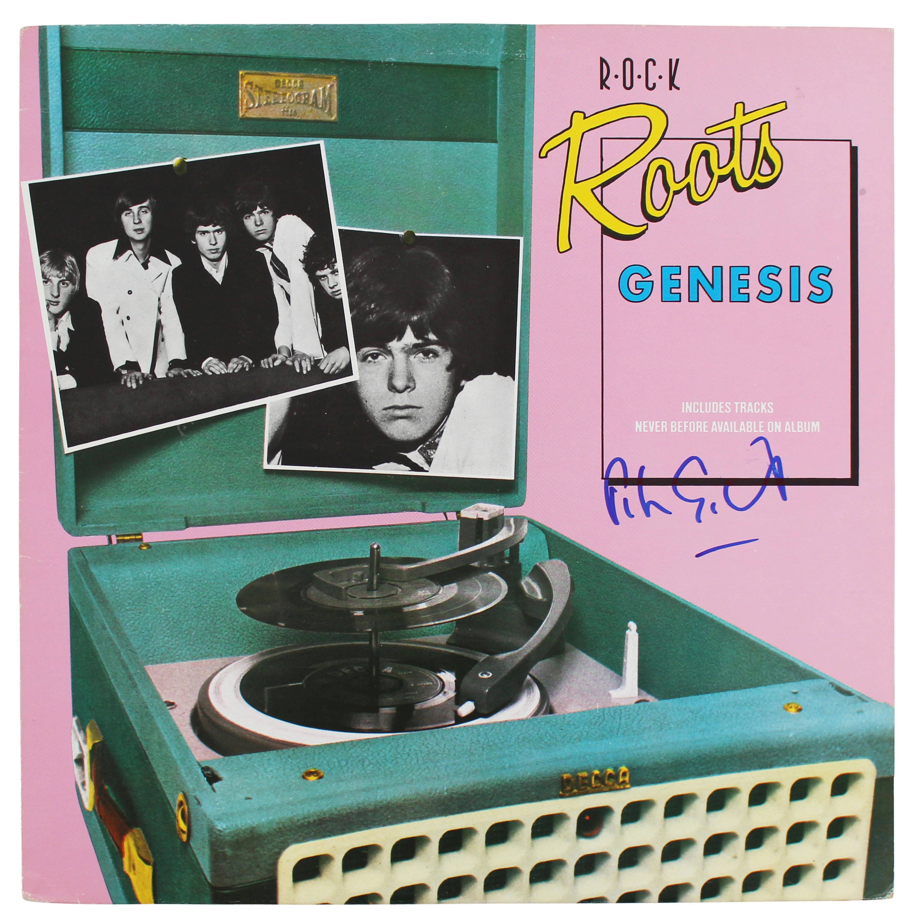 Peter Gabriel Genesis Authentic Signed Roots Album Cover BAS #BG82249 - Image 2