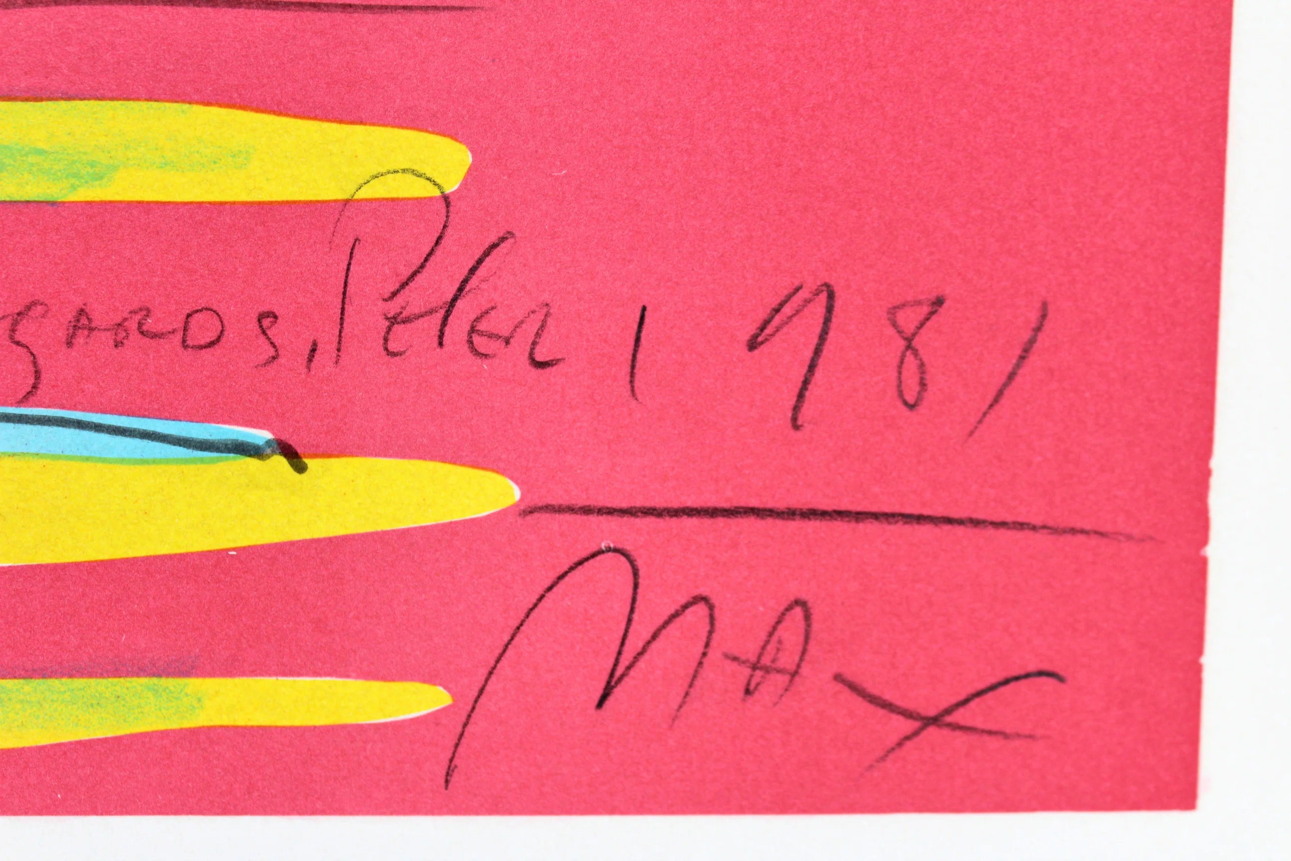 Peter Max "Warm Regards 1981" Authentic Signed 21.5x28 Artist Proof BAS #A72875 - Image 4