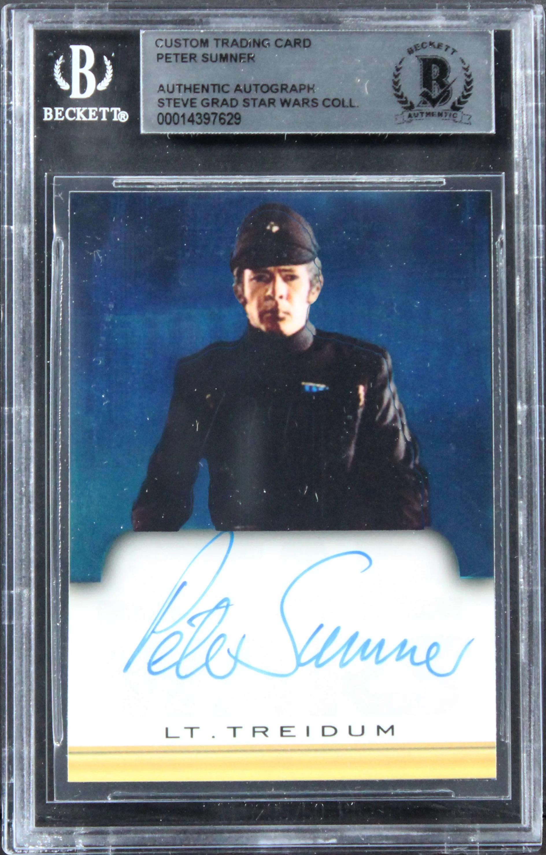 Peter Sumner Star Wars Authentic Signed Custom Trading Card BAS Slabbed - Image 2