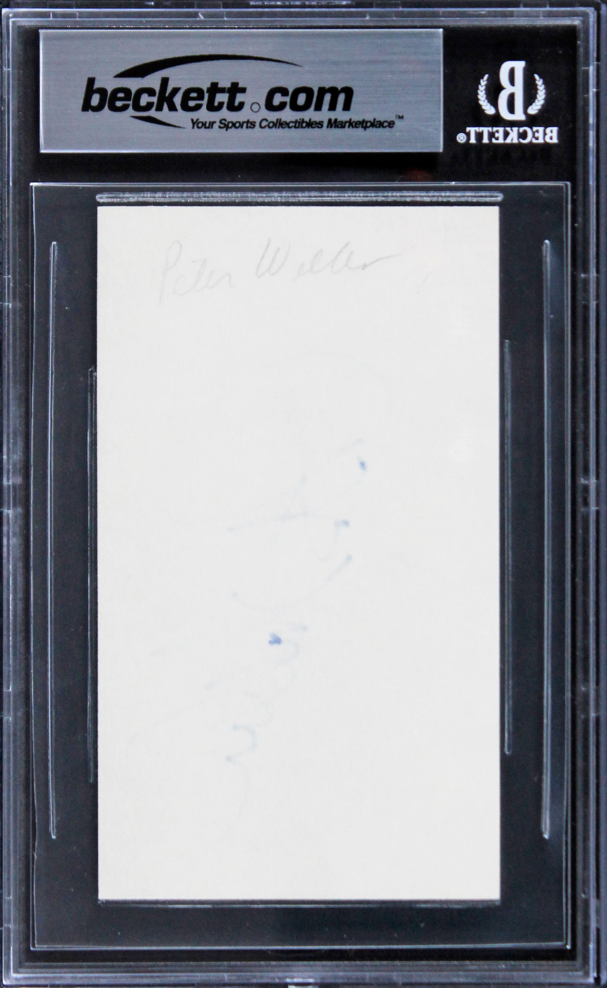 Peter Weller RoboCop Authentic Signed 3x5 Index Card Autographed BAS Slabbed - Image 3