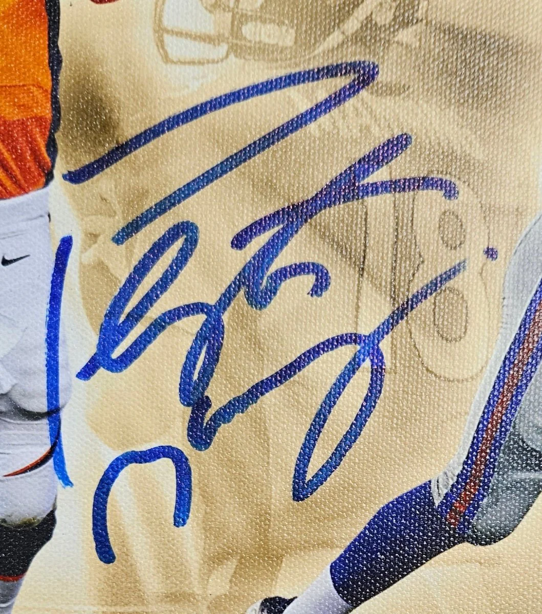 Peyton Eli Archie Manning Signed Framed 20x24 Canvas Steiner Sports Hologram - Image 3
