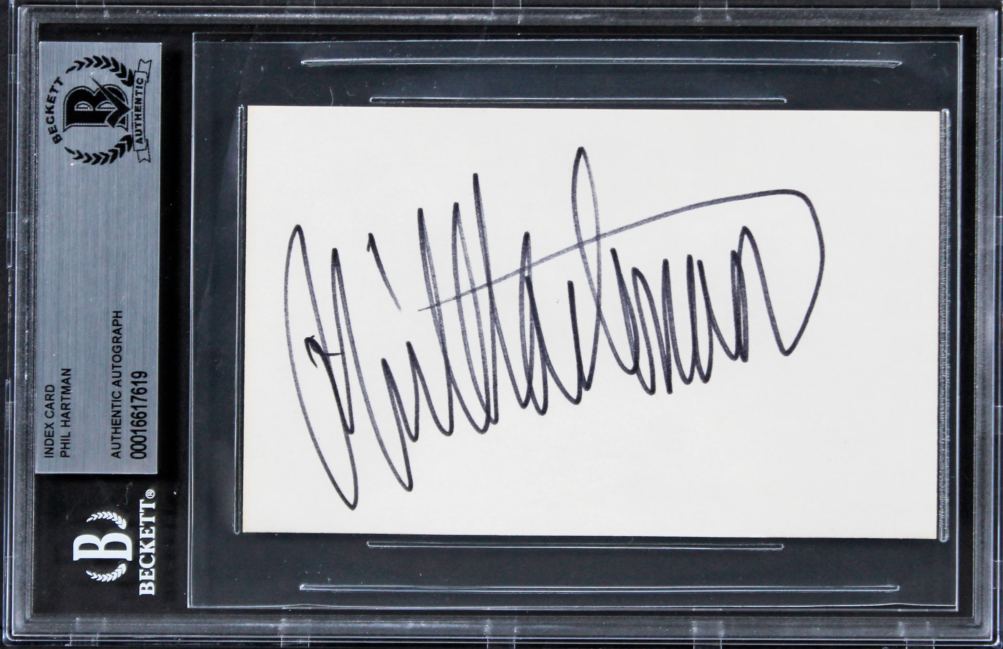 Phil Hartman Saturday Night Live Authentic Signed 3x5 Index Card BAS Slabbed 1 - Image 2