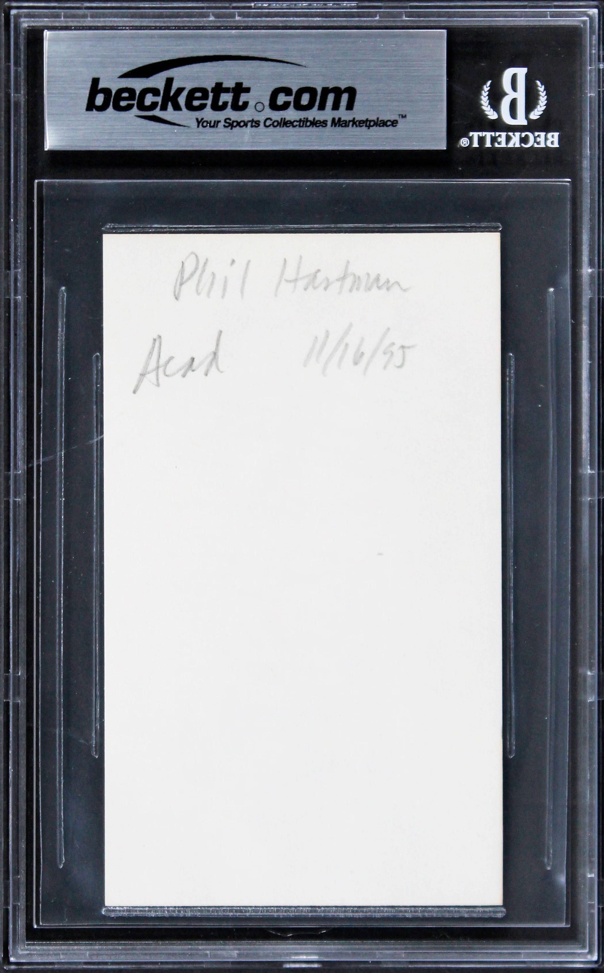 Phil Hartman Saturday Night Live Authentic Signed 3x5 Index Card BAS Slabbed 1 - Image 3