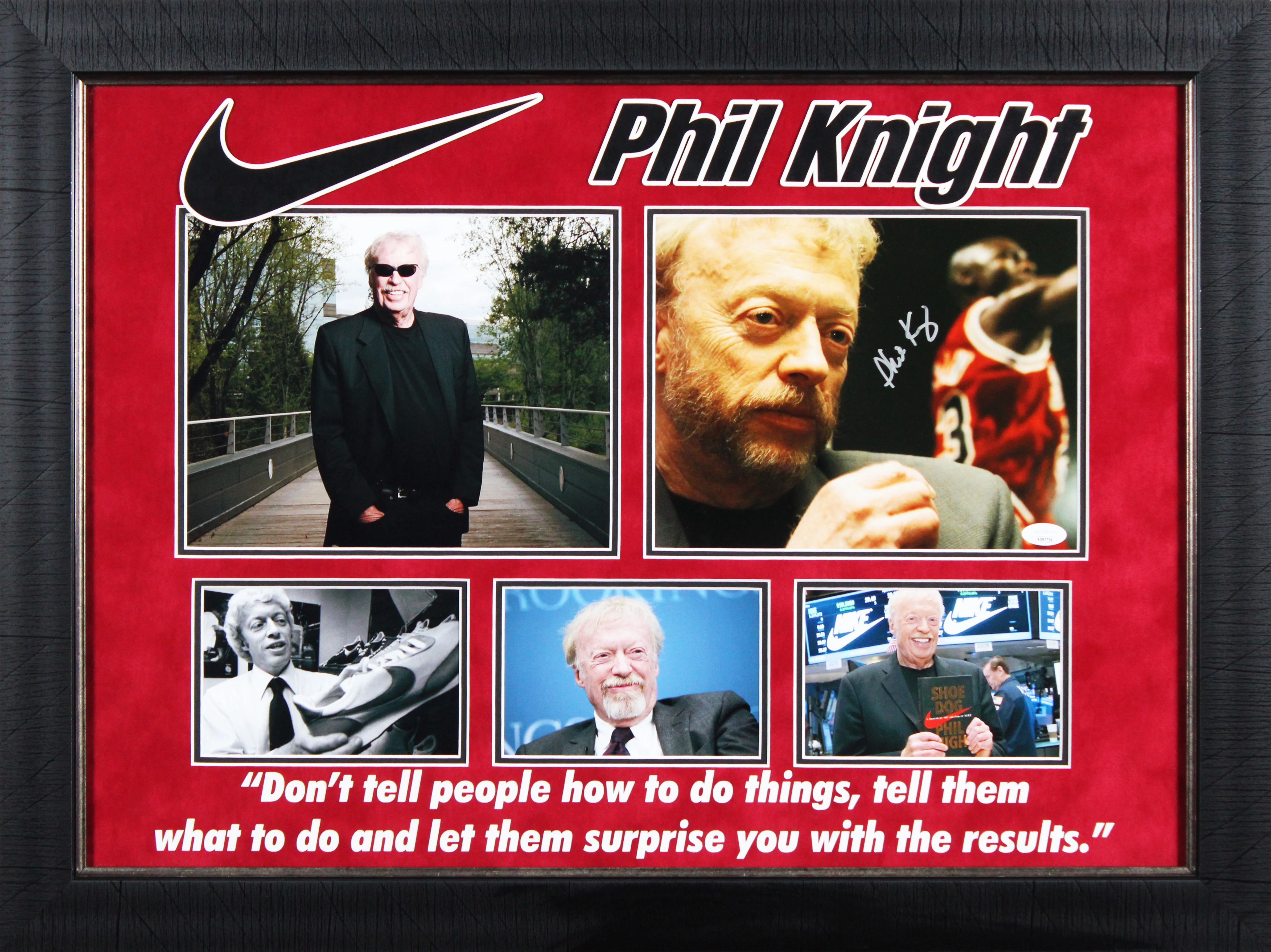 Phil Knight Nike Founder Authentic Signed 8x10 Framed Photo JSA #AD97736 - Image 2