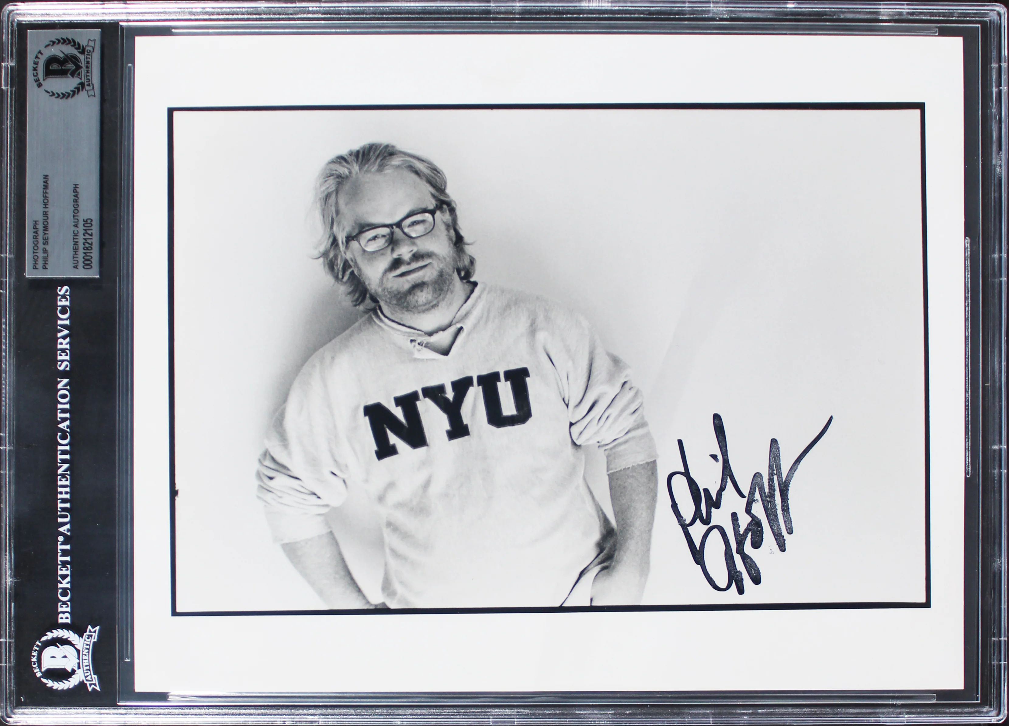 Philip Seymour Hoffman Capote Authentic Signed 8x10 Photo BAS Slabbed 3