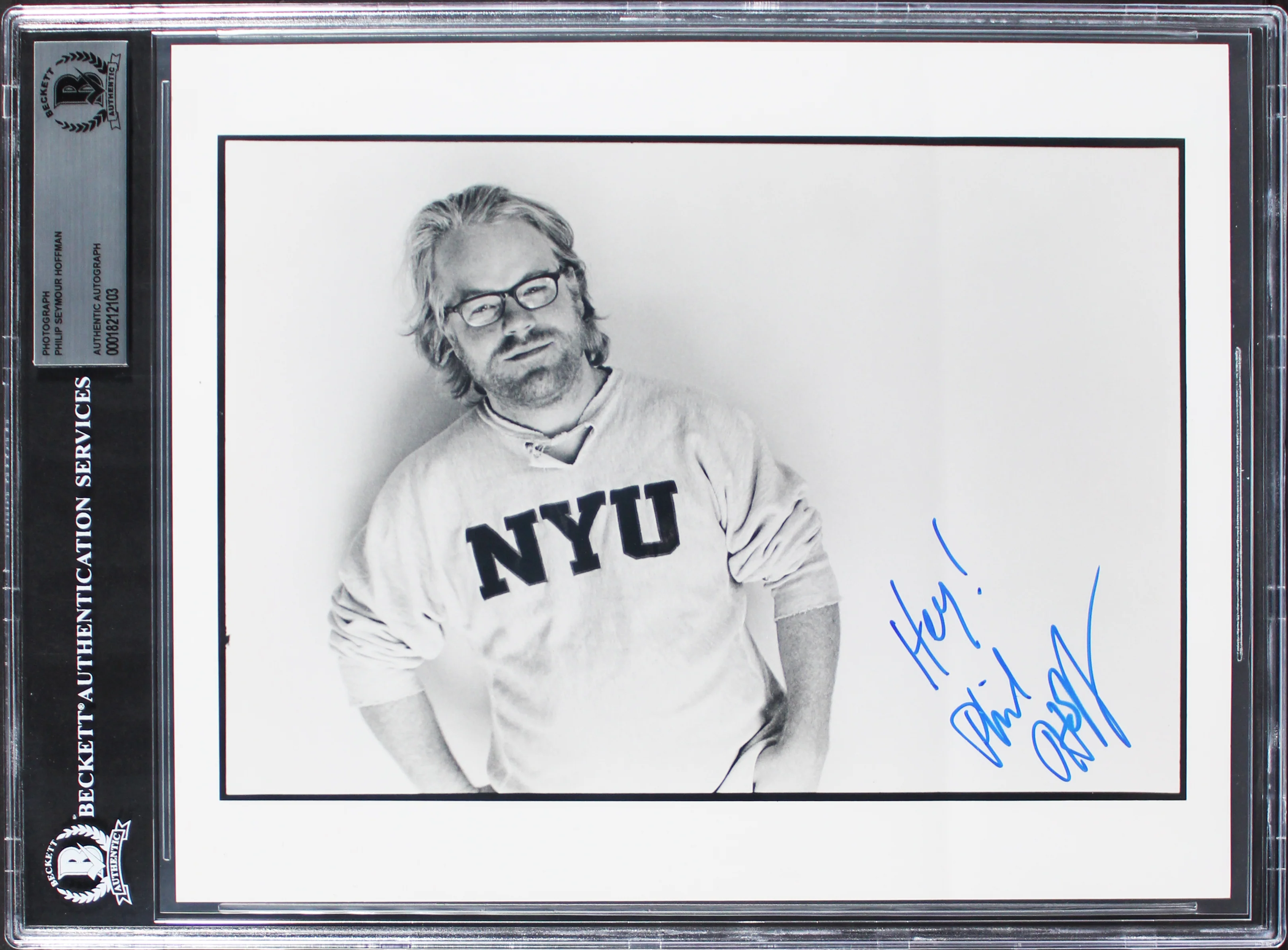 Philip Seymour Hoffman Capote "Hey!" Authentic Signed 8x10 Photo BAS Slabbed 1 - Image 2