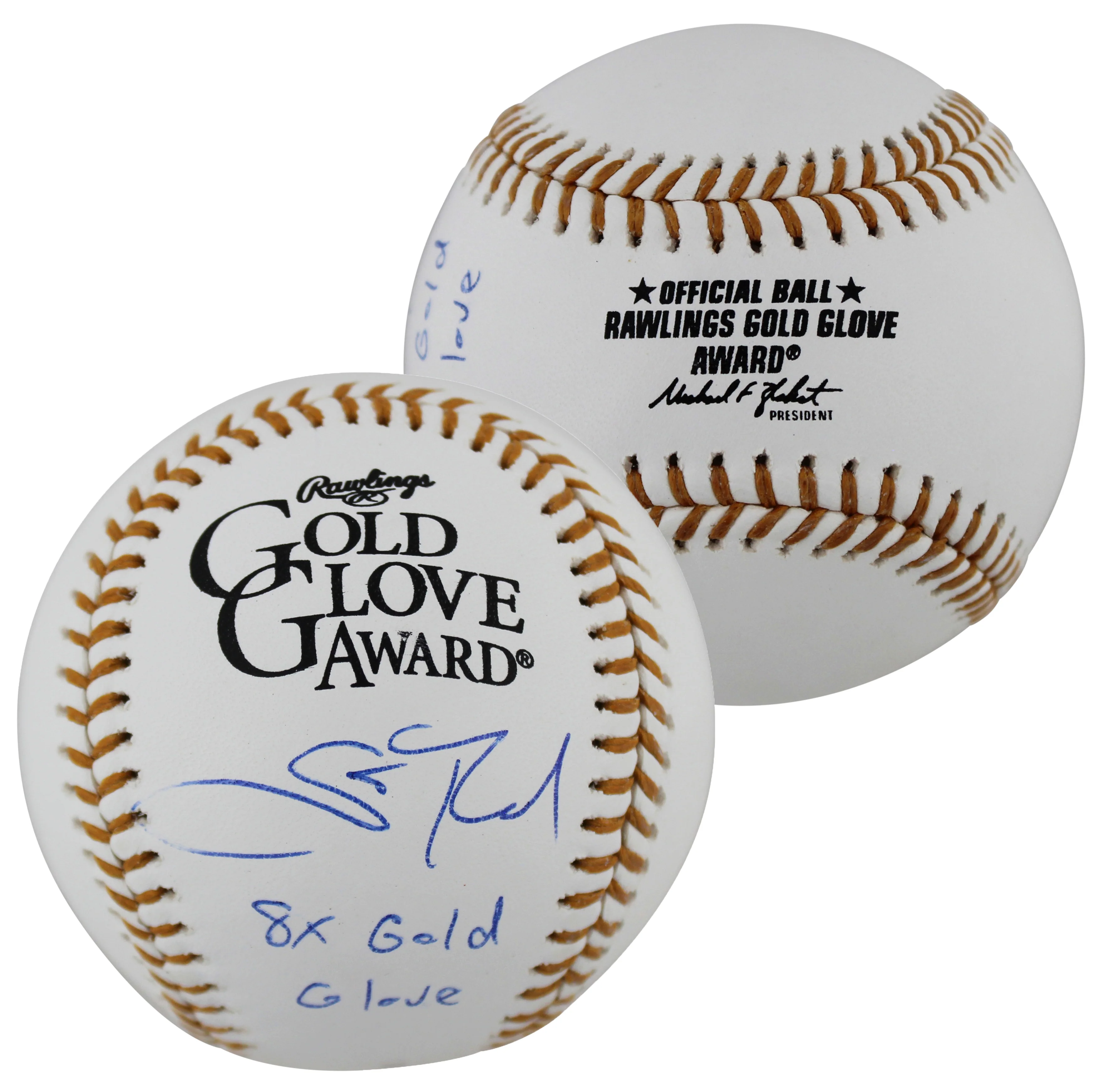 Phillies Scott Rolen "8x GG" Signed Rawlings Gold Glove Logo Oml Baseball BAS - Image 2