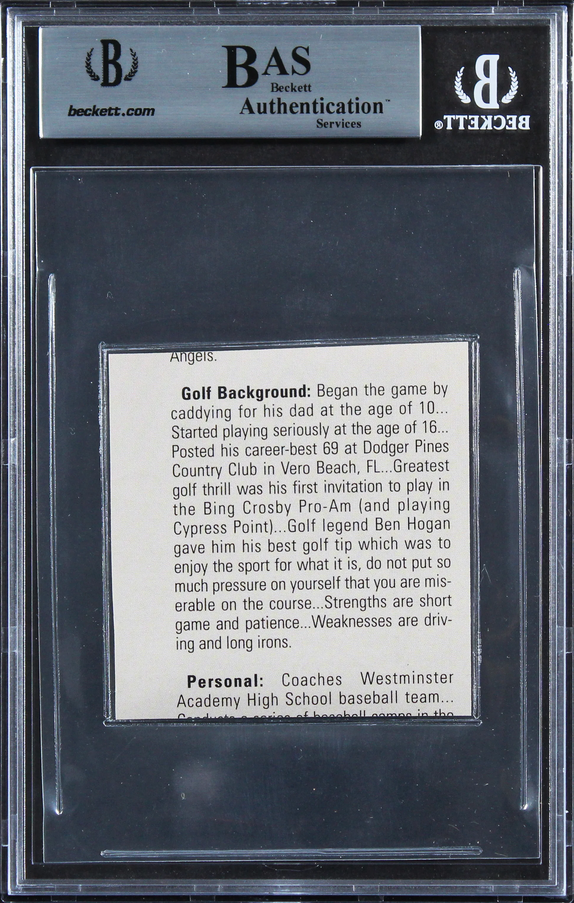 Pistons Bill Laimbeer Authentic Signed 2.75x2.75 Cut Signature BAS Slabbed - Image 3