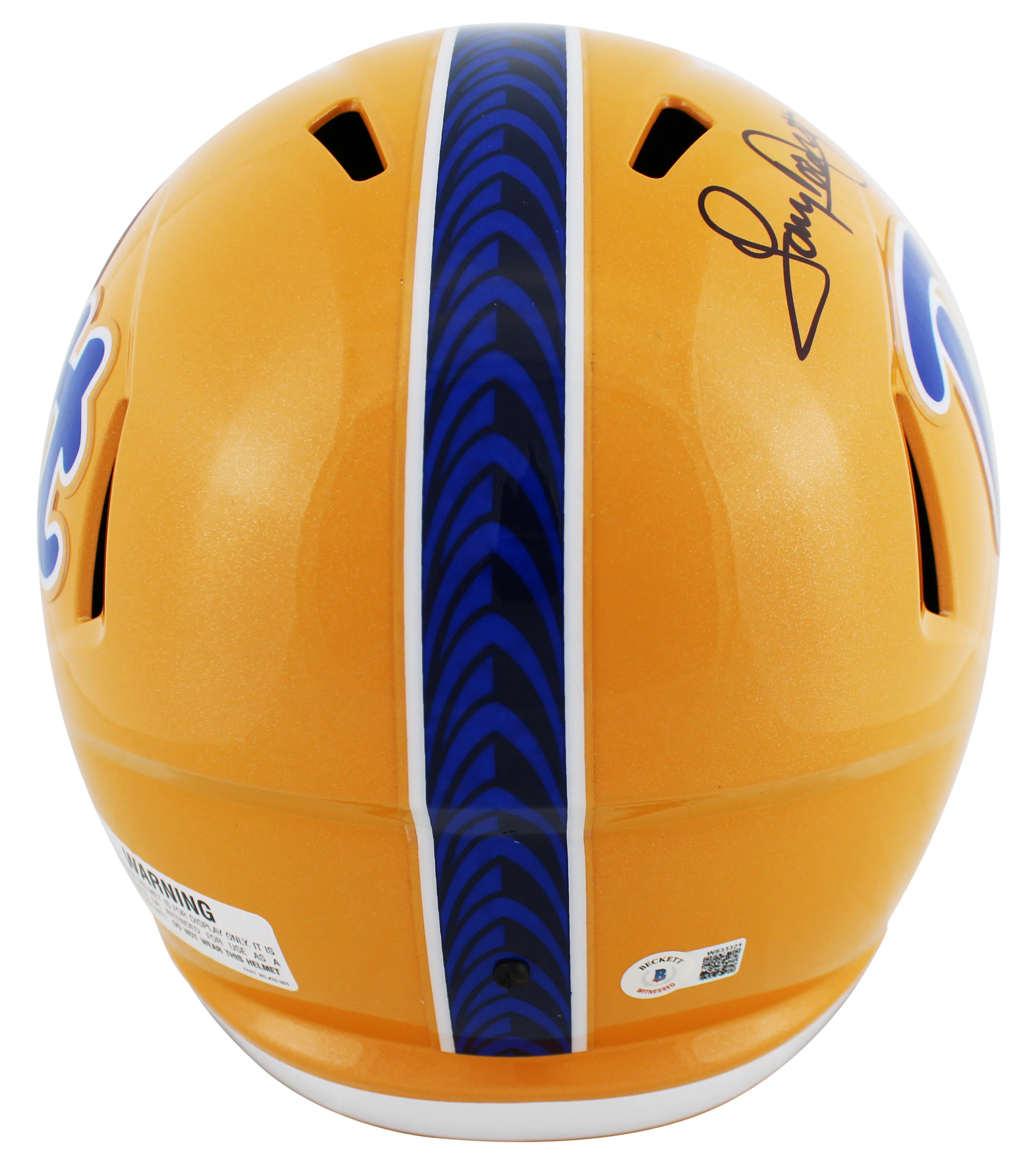 Pittsburgh Tony Dorsett 76 Heisman Signed Yellow Full Size Speed Rep Helmet BAS - Image 3