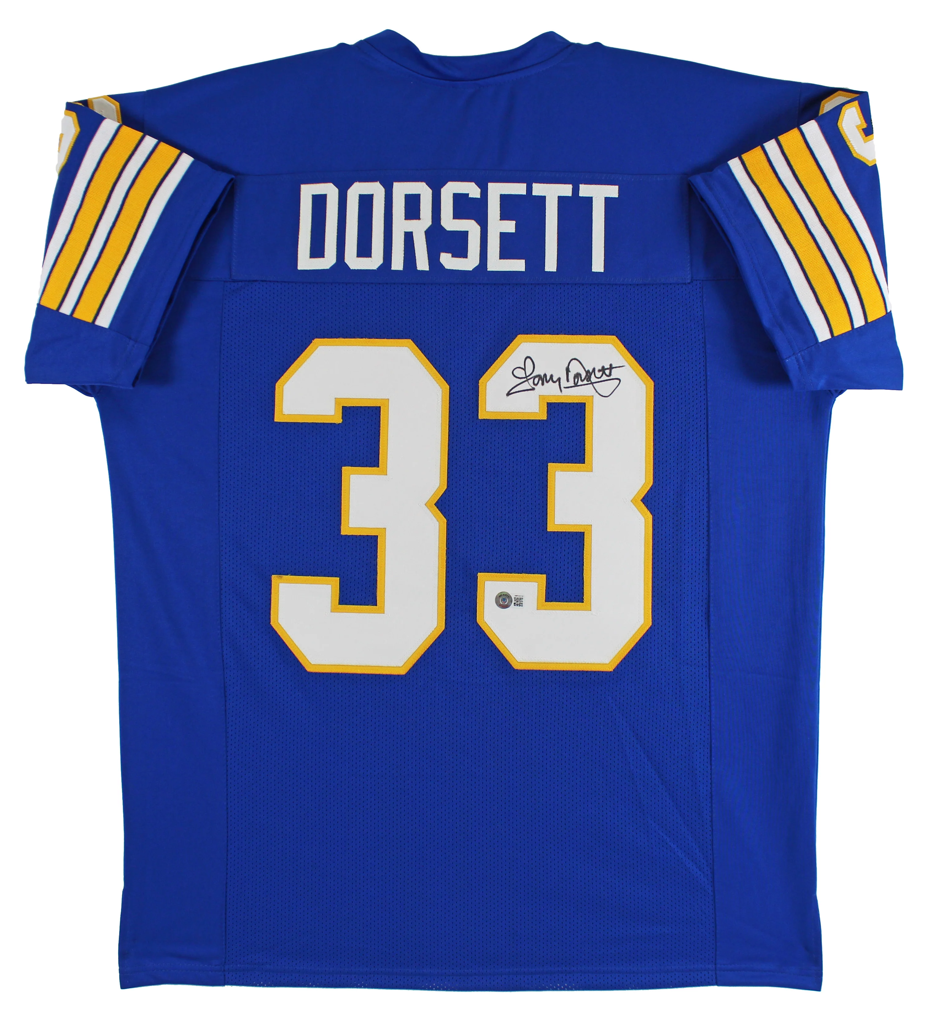 Pittsburgh Tony Dorsett Authentic Signed Blue Pro Style Jersey BAS Witnessed - Image 2