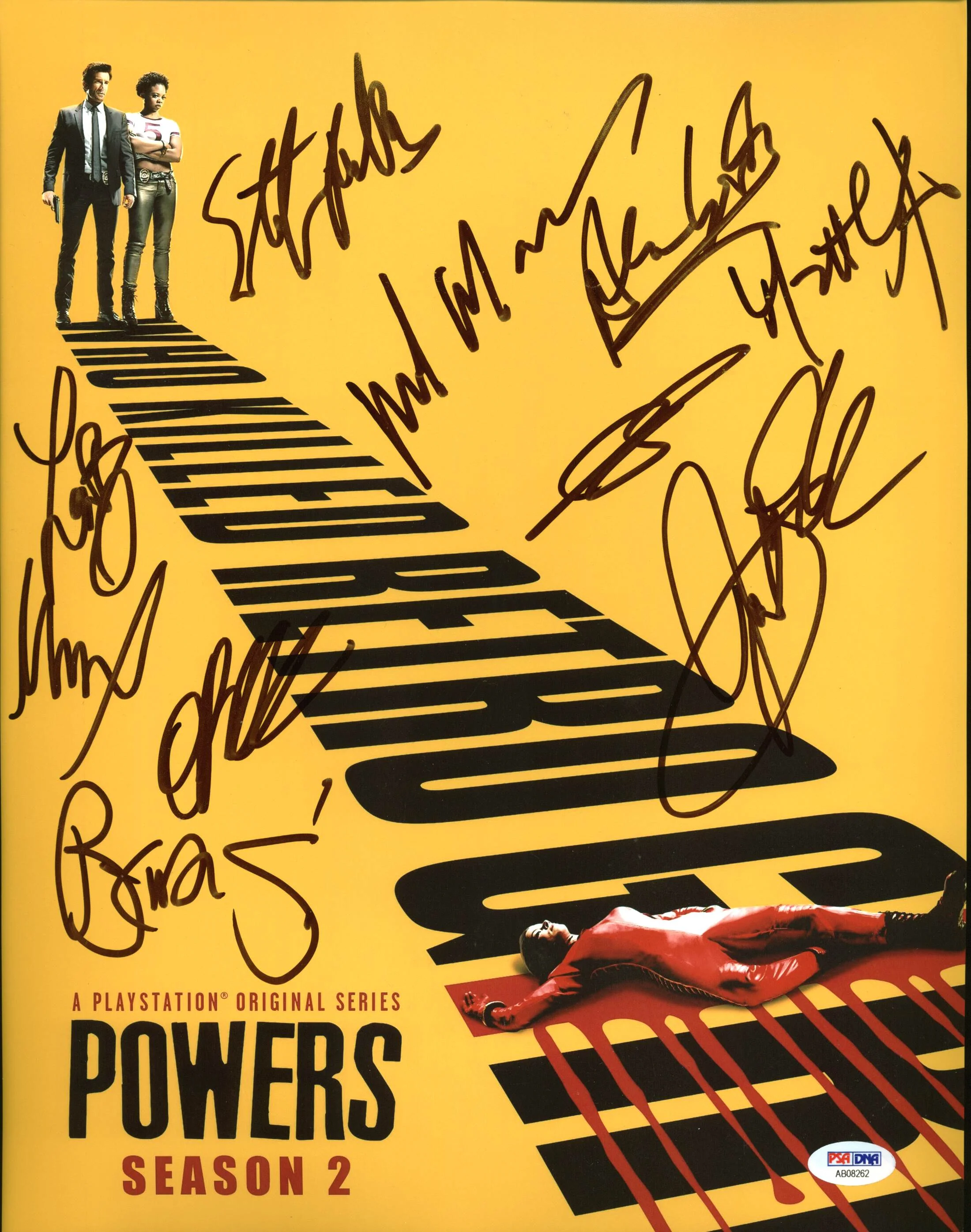 Powers (Logan Browning, Michael Madsen +9) Signed 11X14 Photo PSA/DNA #AB08262