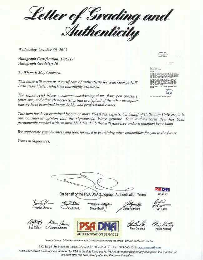President George HW Bush Signed 1980 Typed Letter PSA/DNA Auto 10 Grade - Image 2