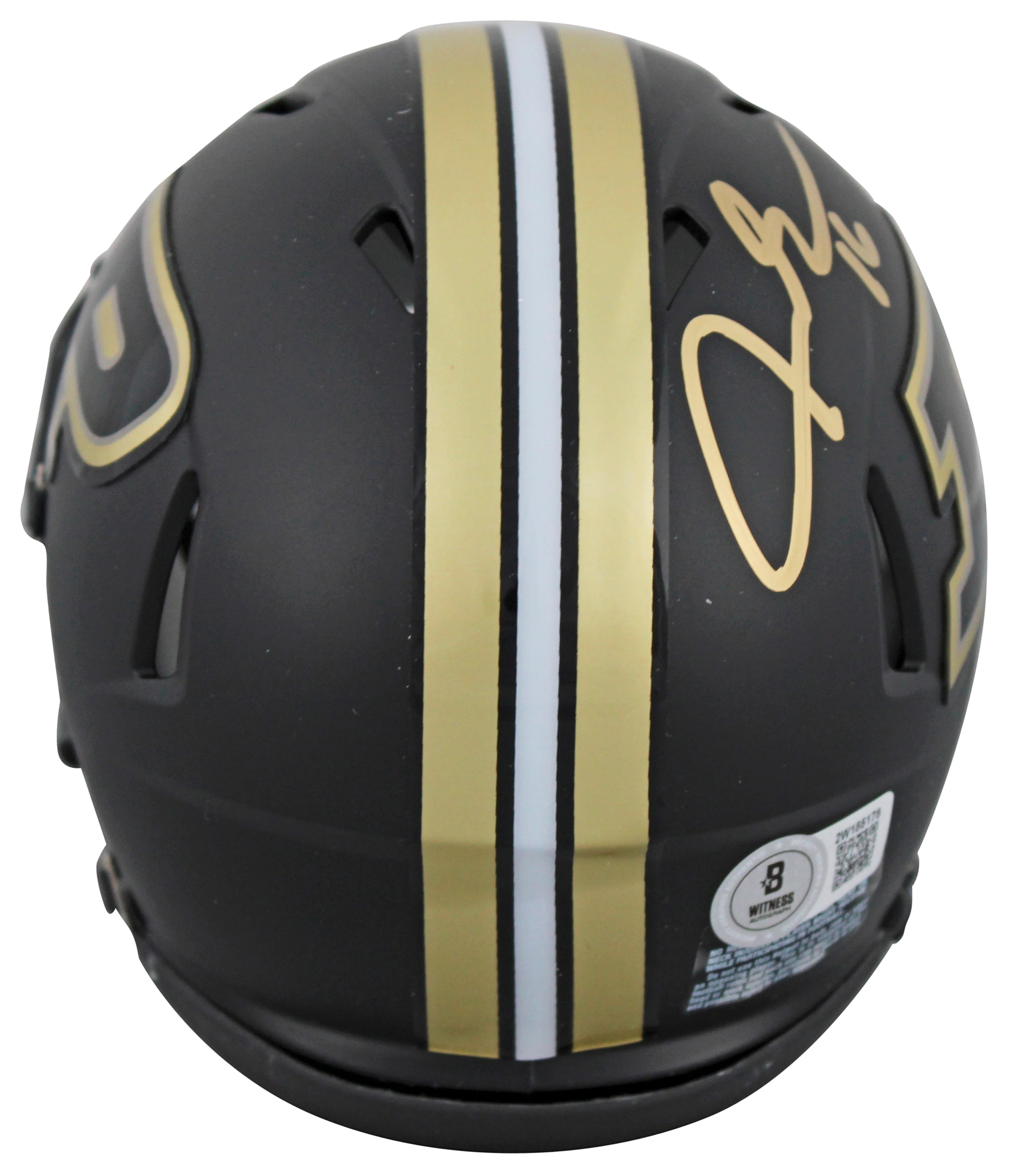 Purdue Aidan O'Connell Authentic Signed 2024 Black Speed Mini Helmet BAS Witness - Image 3