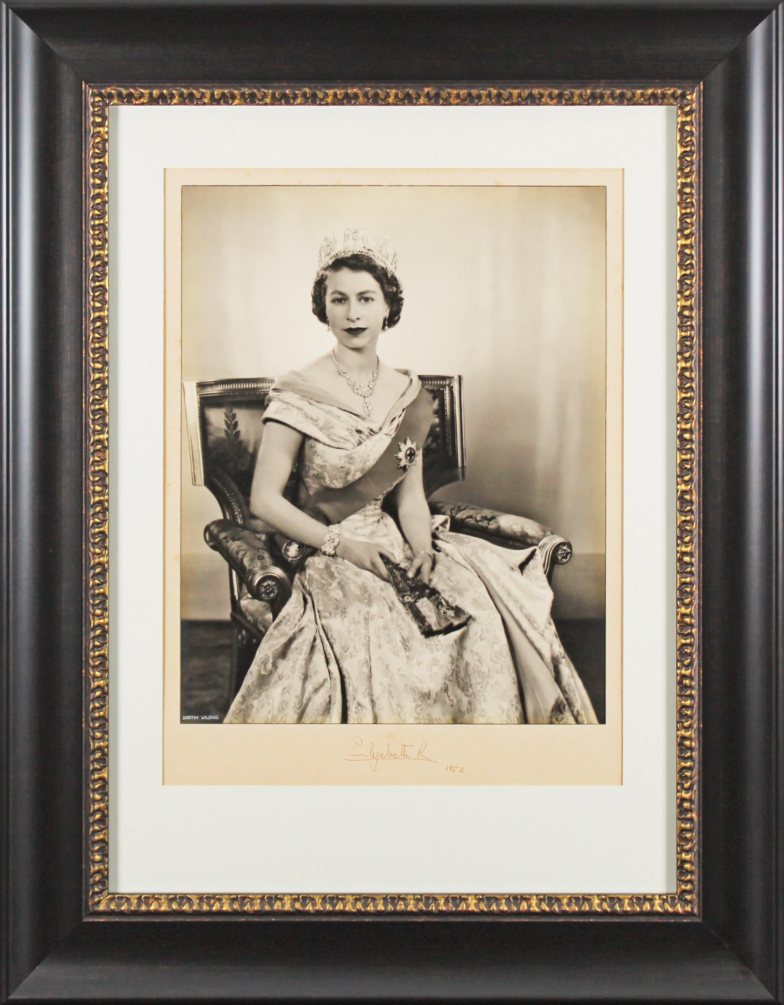 Queen Elizabeth II "1952" Authentic Signed Framed 16x20 Photo BAS #AD64769 - Image 2