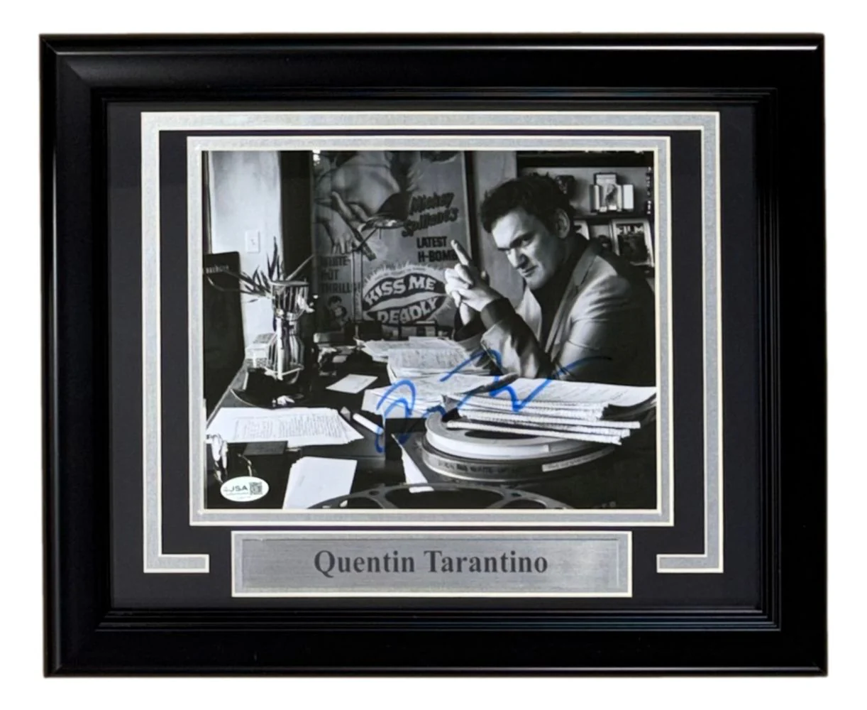 Quentin Tarantino Signed Framed 8x10 Photo JSA Hologram