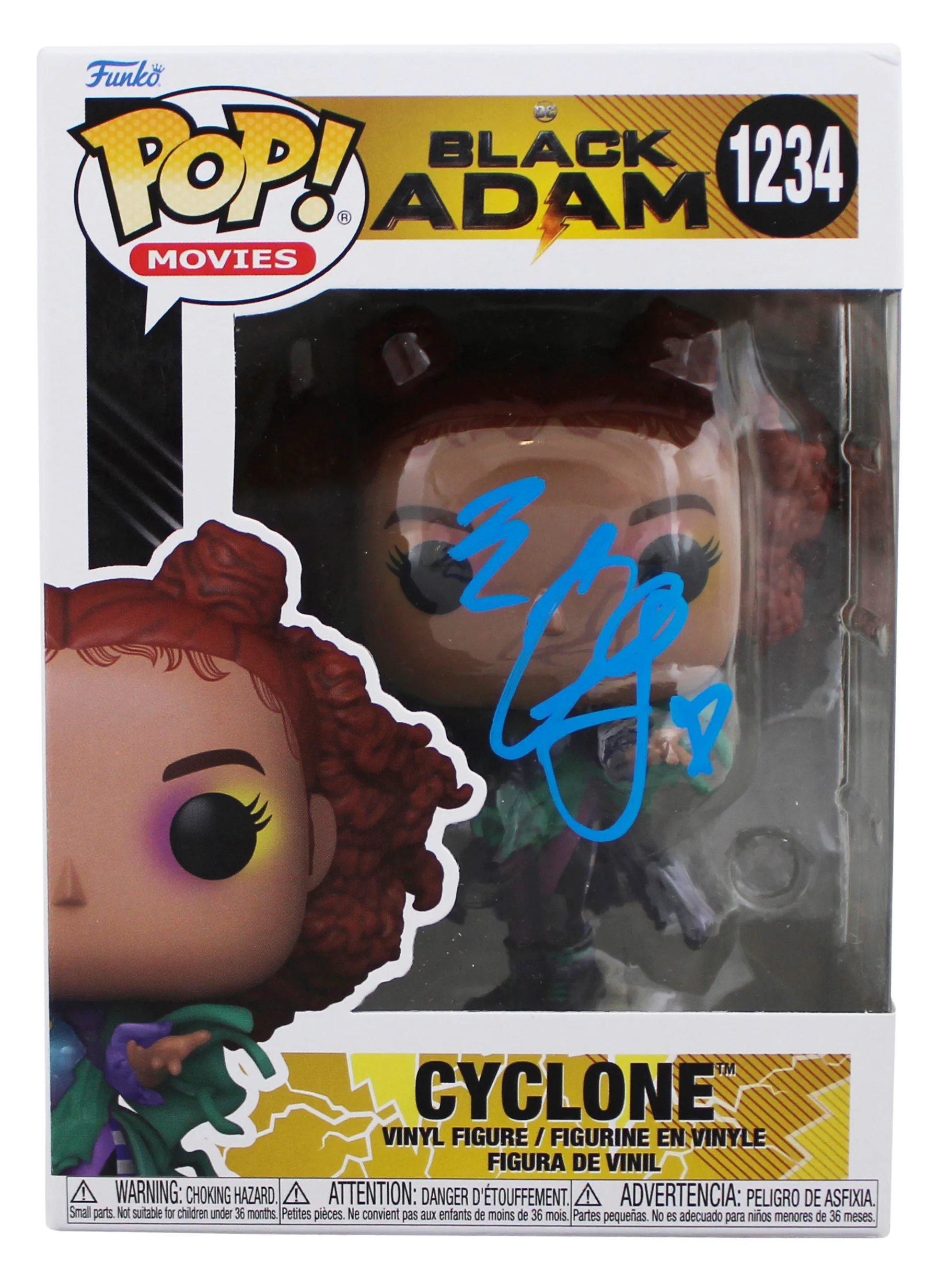 Quintessa Swindell Black Adam Signed Cyclone #1234 Funko Pop Figure PSA #AL71387 - Image 2
