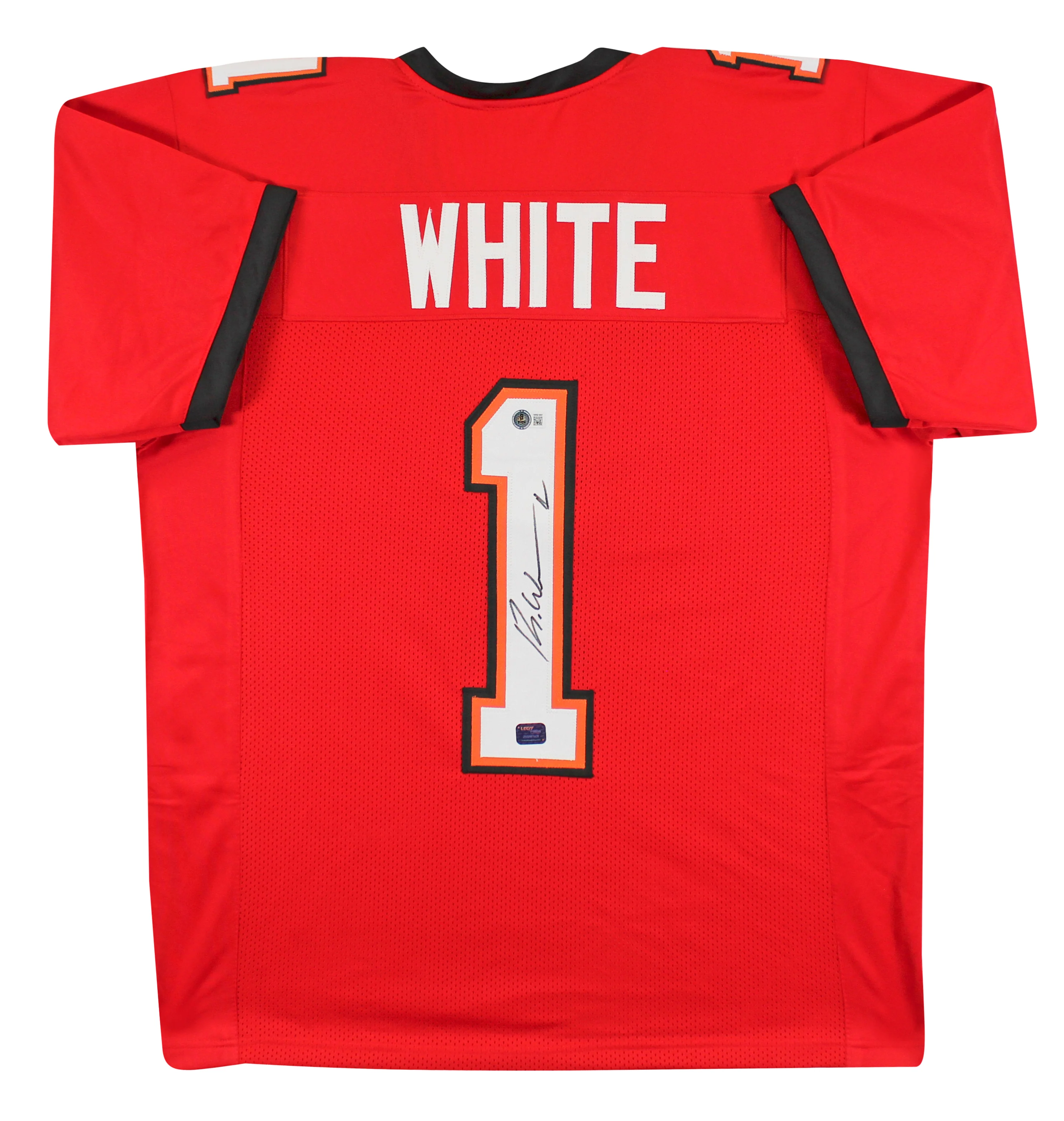 Rachaad White Authentic Signed Red Pro Style Jersey Autographed BAS Witnessed - Image 2