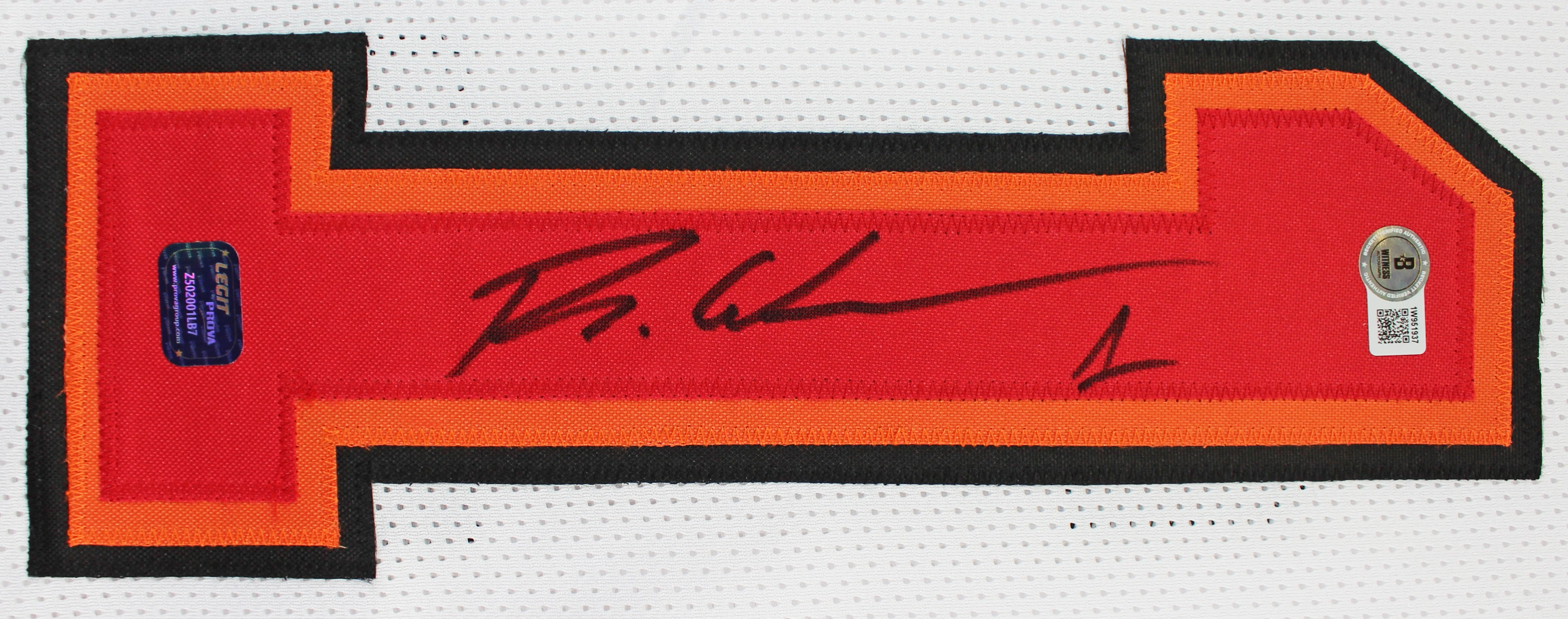 Rachaad White Authentic Signed White Pro Style Jersey Autographed BAS Witnessed - Image 3