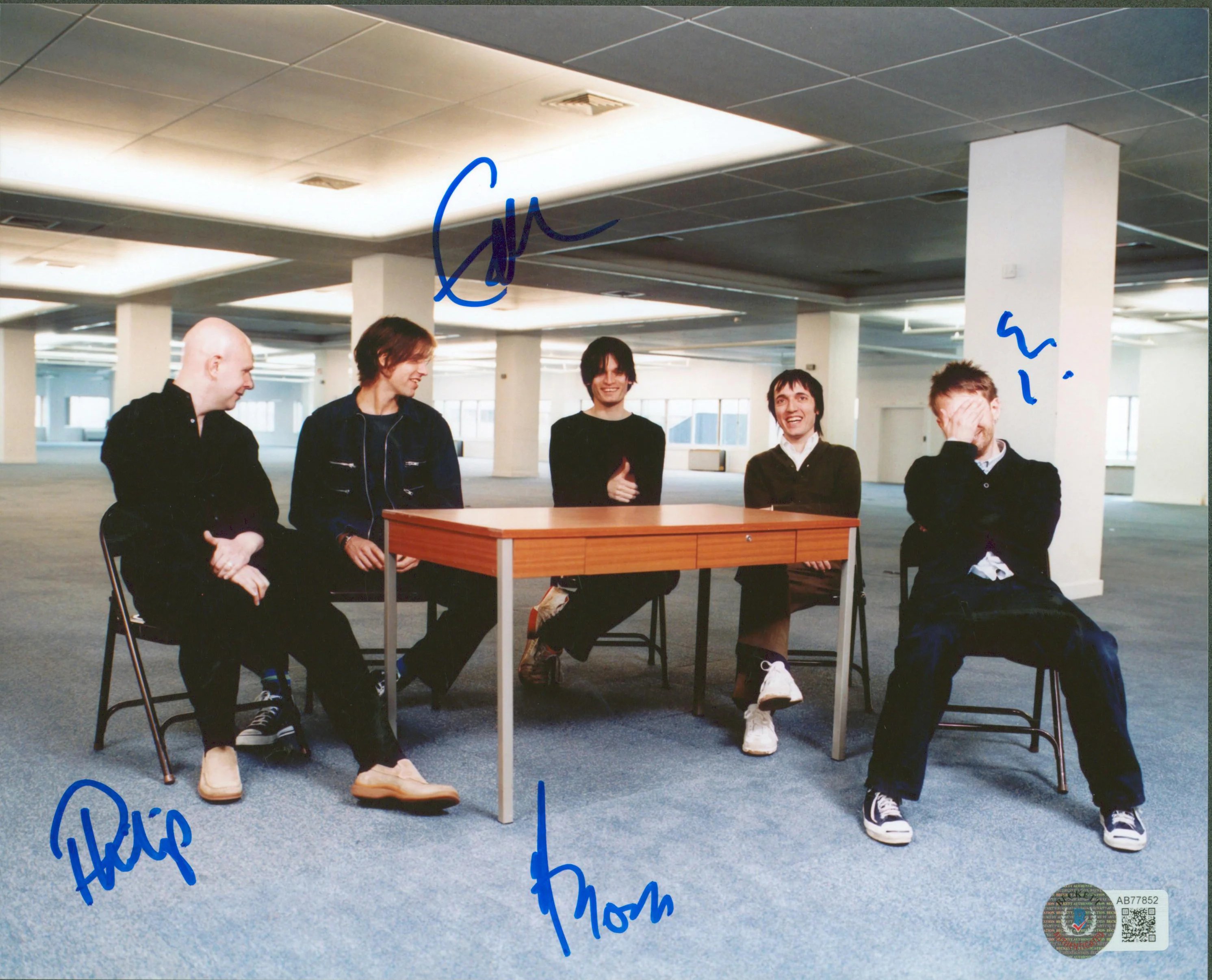 Radiohead (4) Yorke, O'Brien, Greenwood & Selway Signed 8x10 Photo BAS #AB77852