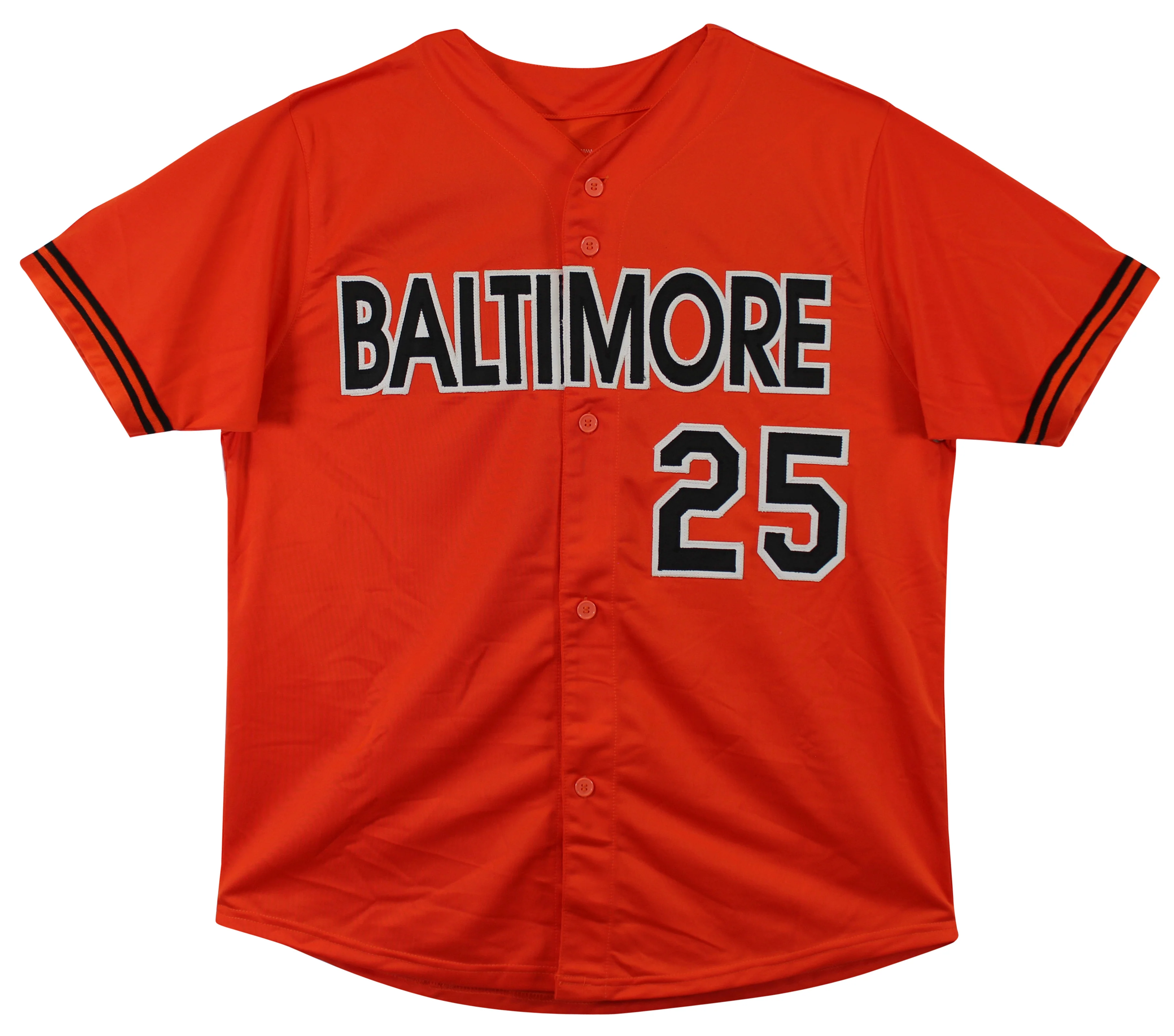 Rafael Palmeiro Authentic Signed Orange Pro Style Jersey BAS Witnessed - Image 4