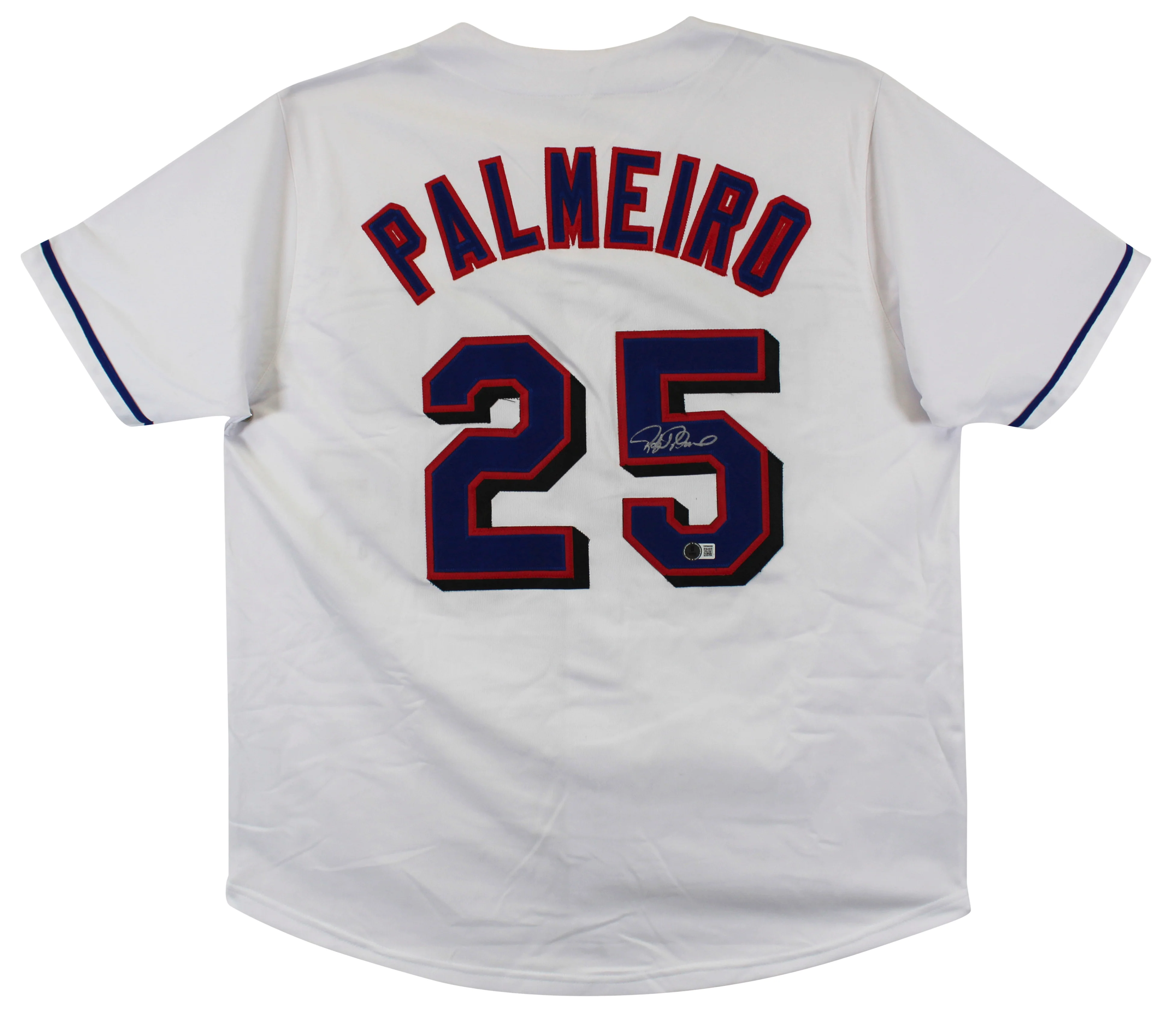 Rafael Palmeiro Authentic Signed White Pro Style Jersey BAS Witnessed