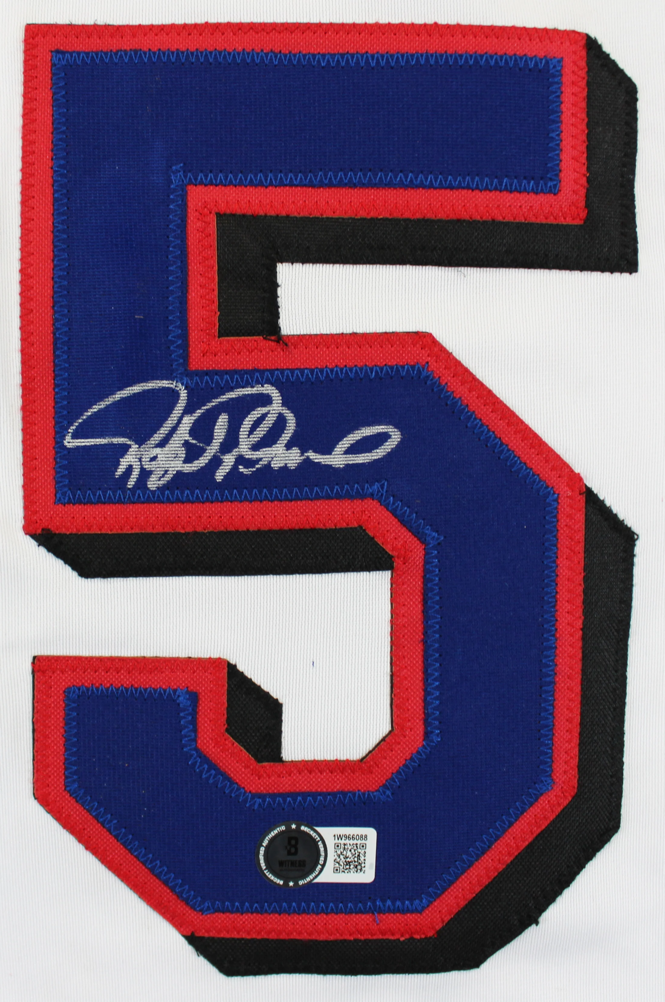 Rafael Palmeiro Authentic Signed White Pro Style Jersey BAS Witnessed - Image 3