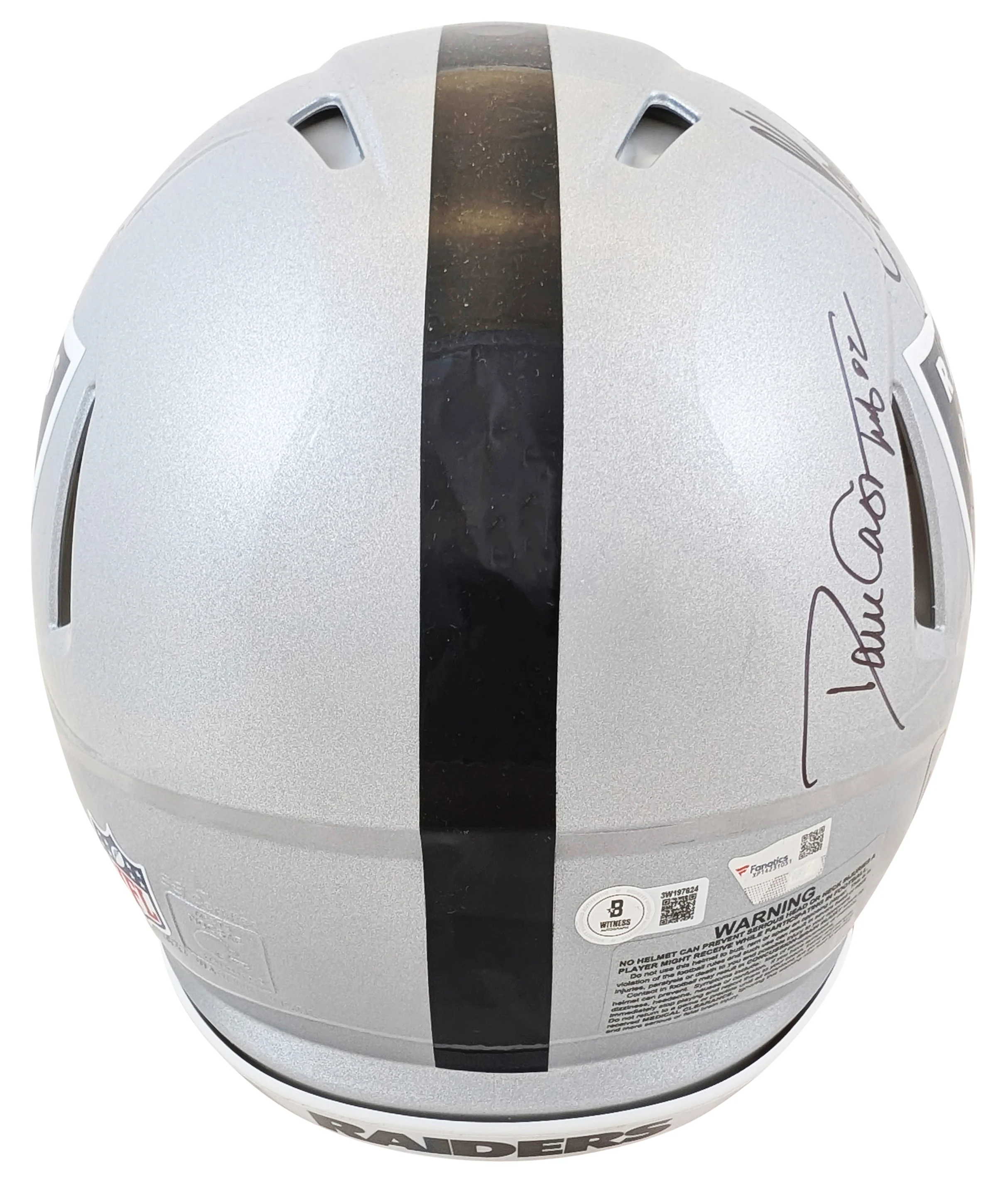 Raiders (4) Casper, Allen, Brown, Sapp Signed Full Size Speed Proline Helmet BAS - Image 3