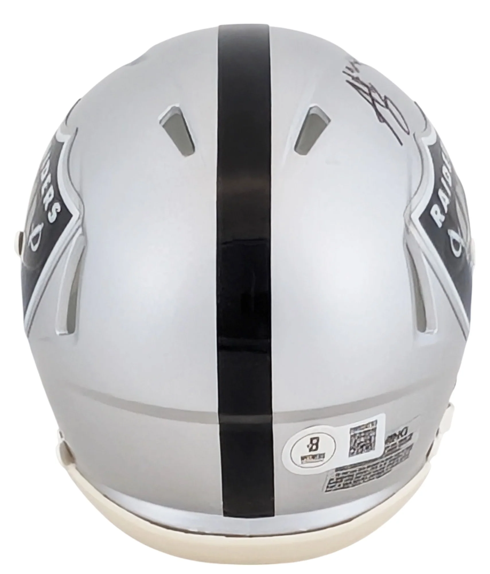 Raiders Ashton Jeanty Authentic Signed Speed Mini Helmet BAS Witnessed - Image 3