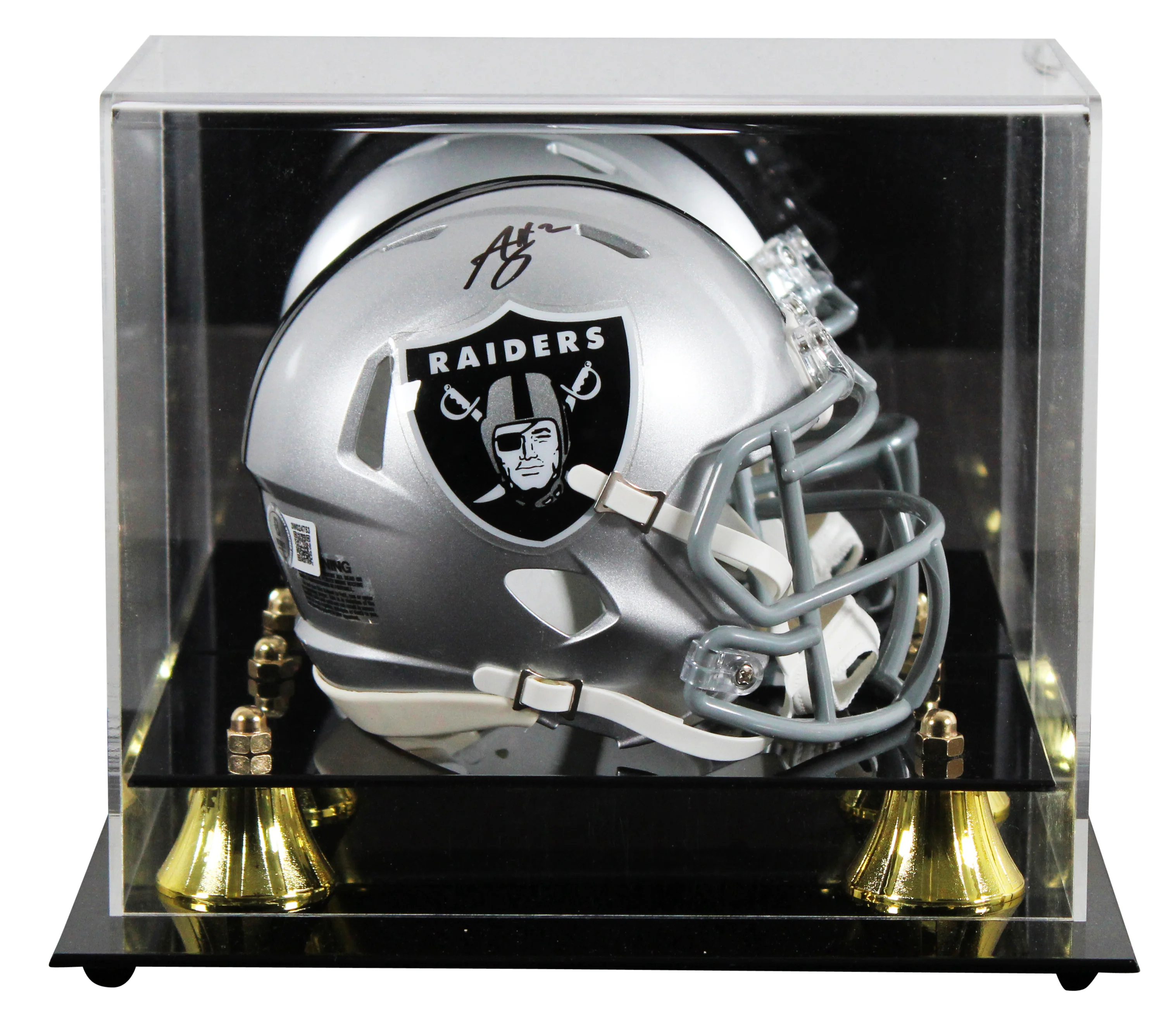 Raiders Ashton Jeanty Authentic Signed Speed Mini Helmet W/ Case BAS Witnessed - Image 2