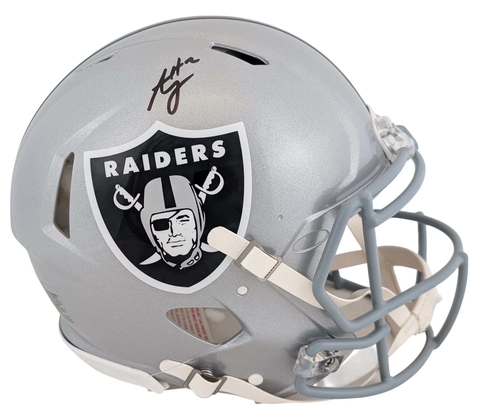 Raiders Ashton Jeanty Signed Full Size Speed Proline Helmet W/ Case BAS Witness - Image 3