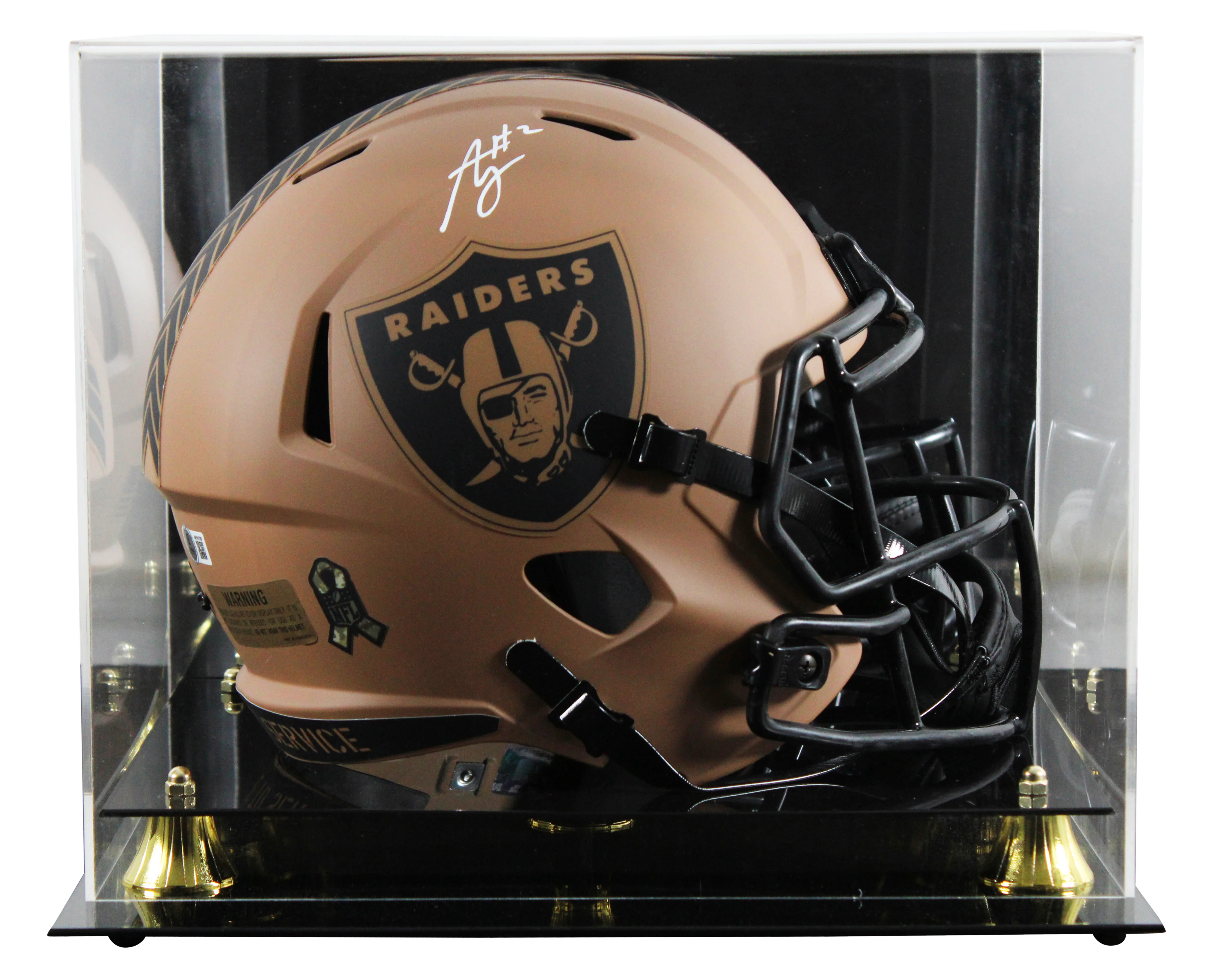 Raiders Ashton Jeanty Signed STS II Full Size Speed Rep Helmet W/ Case BAS Wit - Image 2