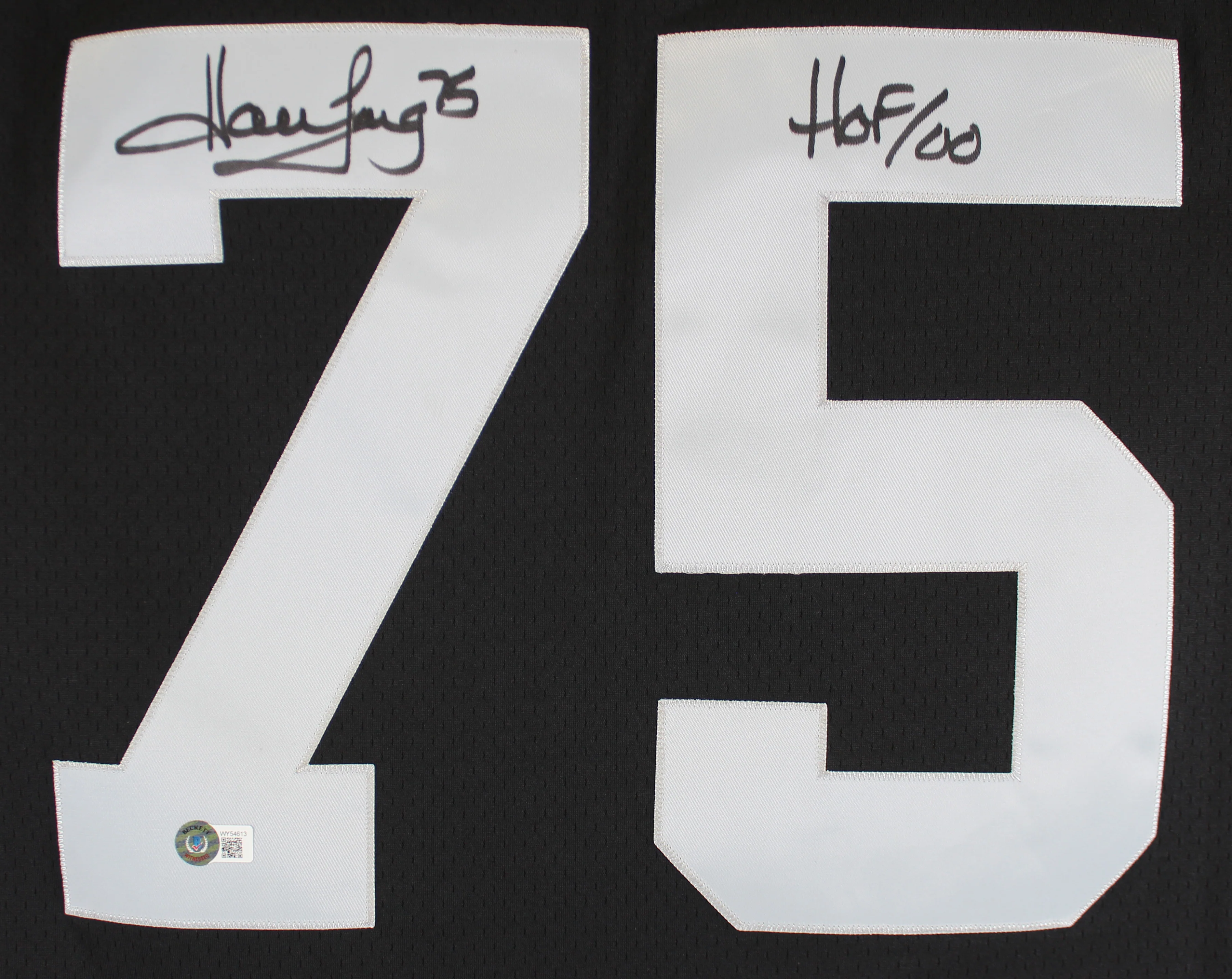 Raiders Howie Long HOF 00 Authentic Signed Black Mitchell & Ness Jersey BAS Wit - Image 3