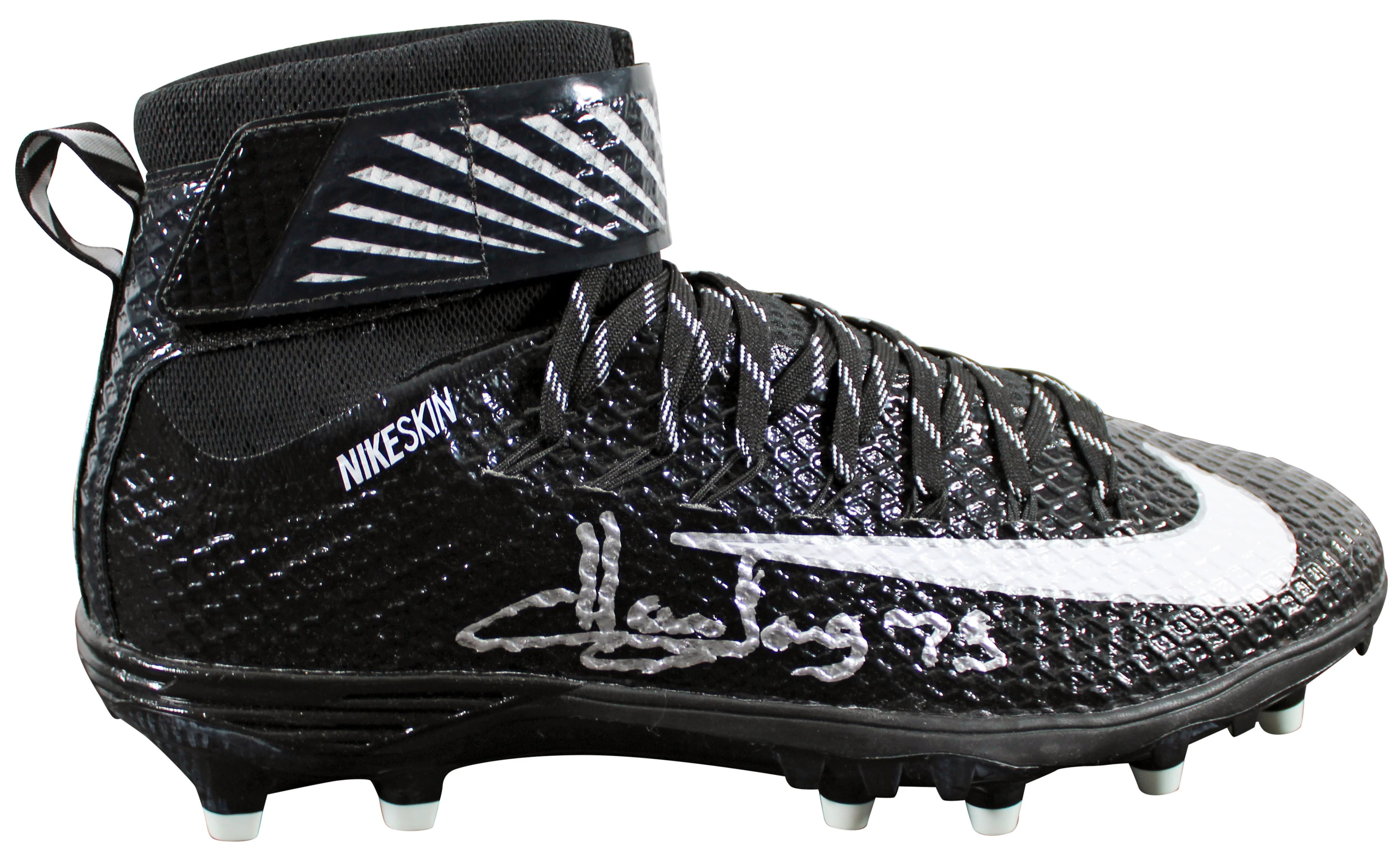 Raiders Howie Long Signed Black Nike Lunarbeast Football Right Cleat BAS Witness - Image 4
